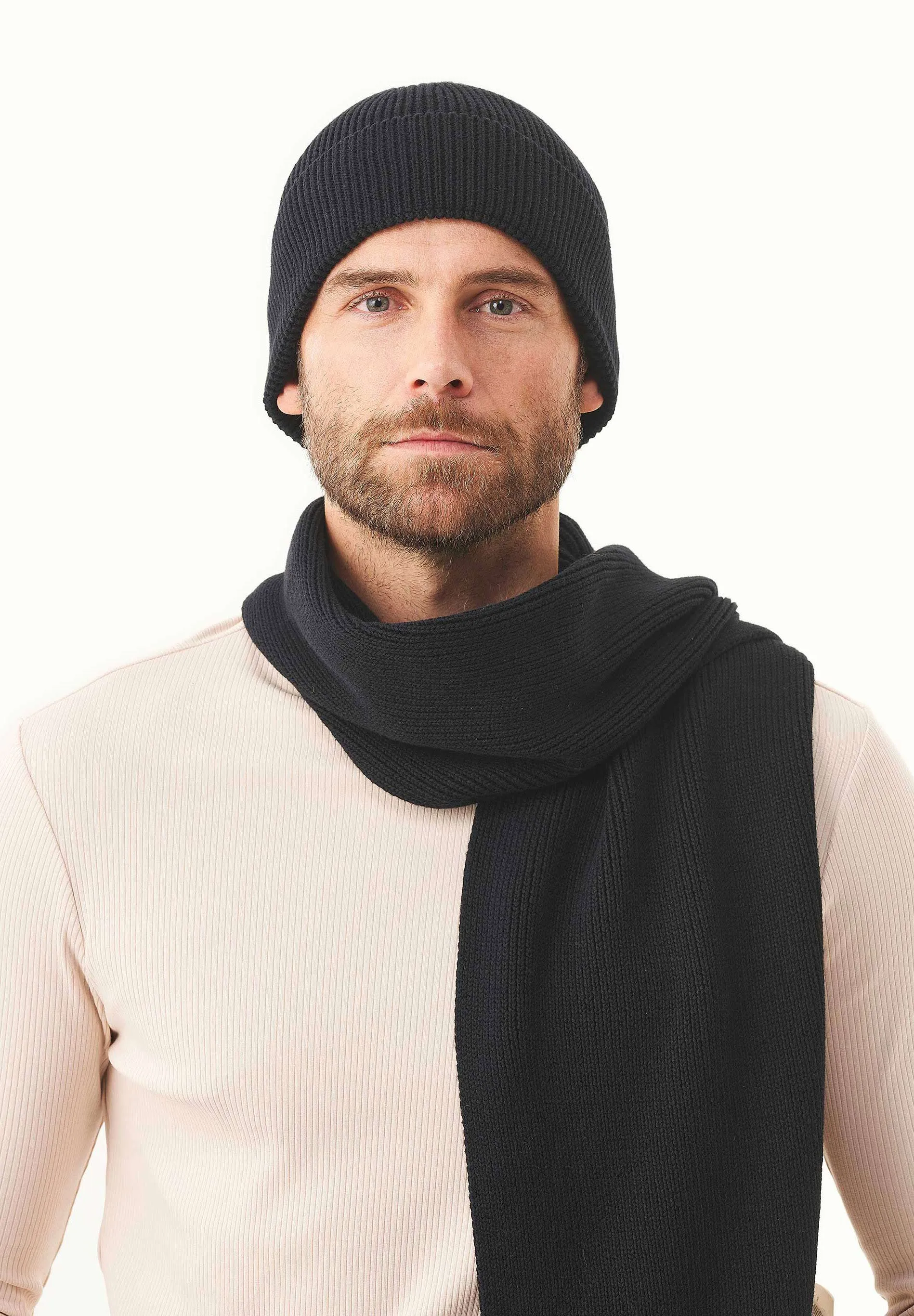Knitted Organic Cotton Beanie Black sold by Ivalo.com product image thumbnail 4