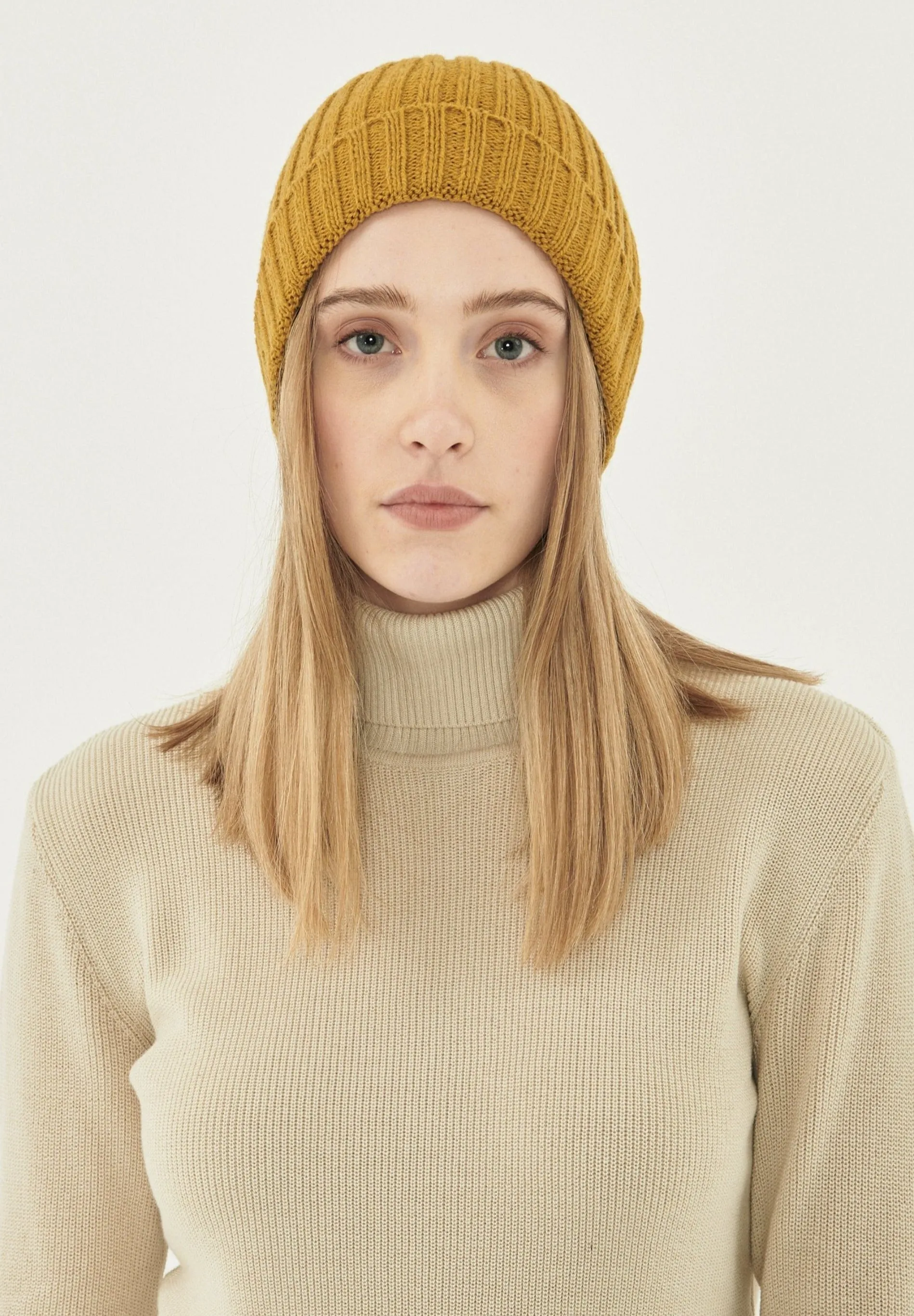 Wide Rib Merino Wool Blend Beanie Tobacco sold by Ivalo.com