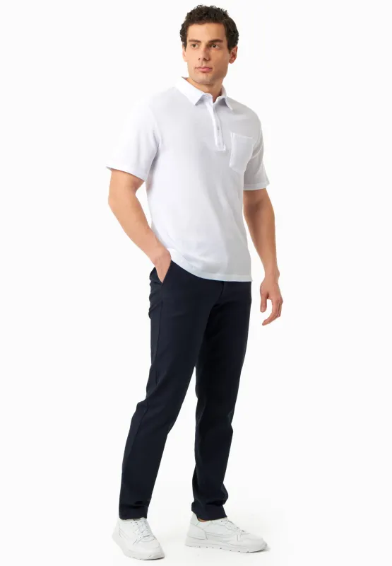Men's Regular-Fit Organic Cotton Trousers Dark Navy sold by Ivalo.com