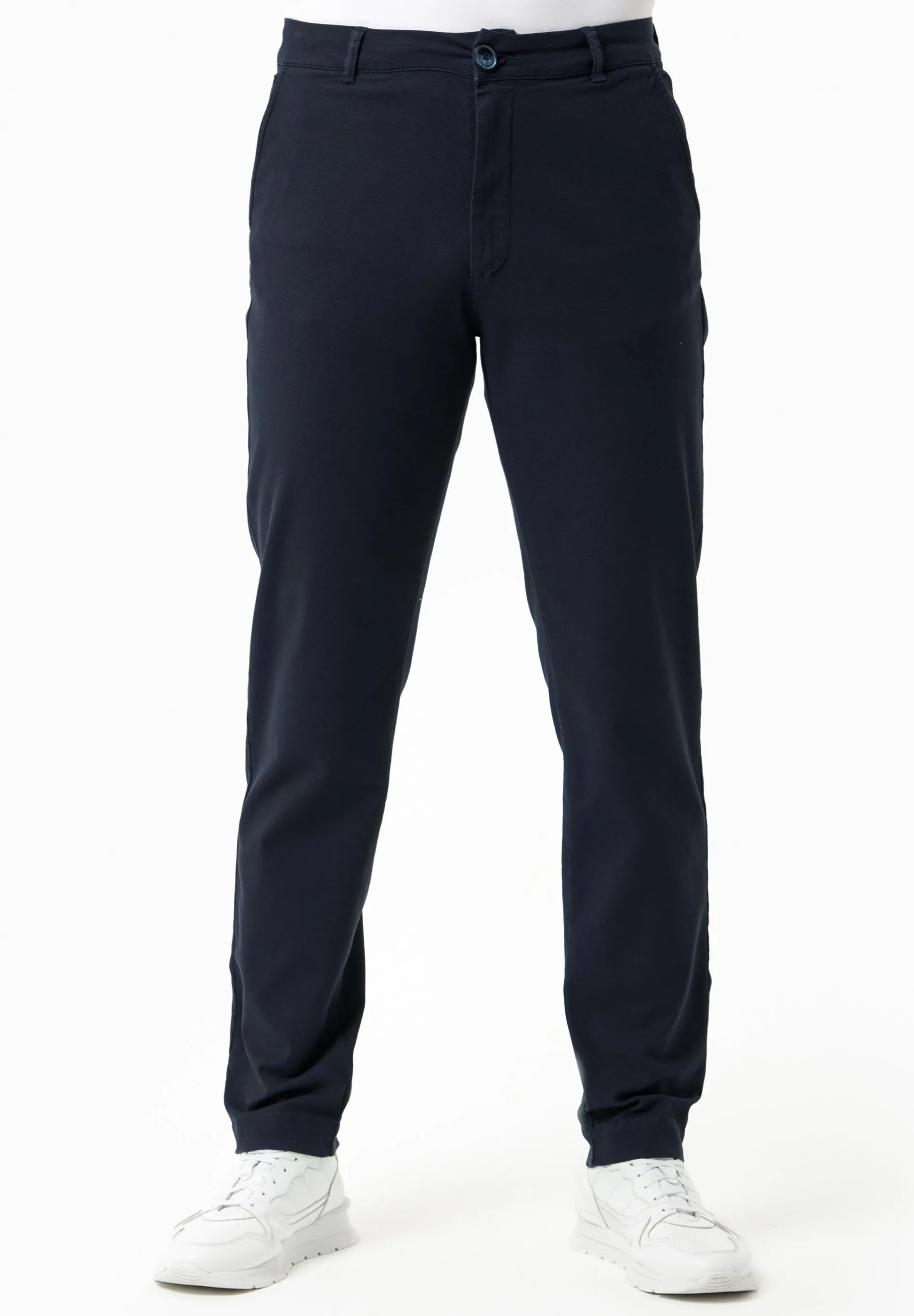 Men's Regular-Fit Organic Cotton Trousers Dark Navy sold by Ivalo.com product image thumbnail 2