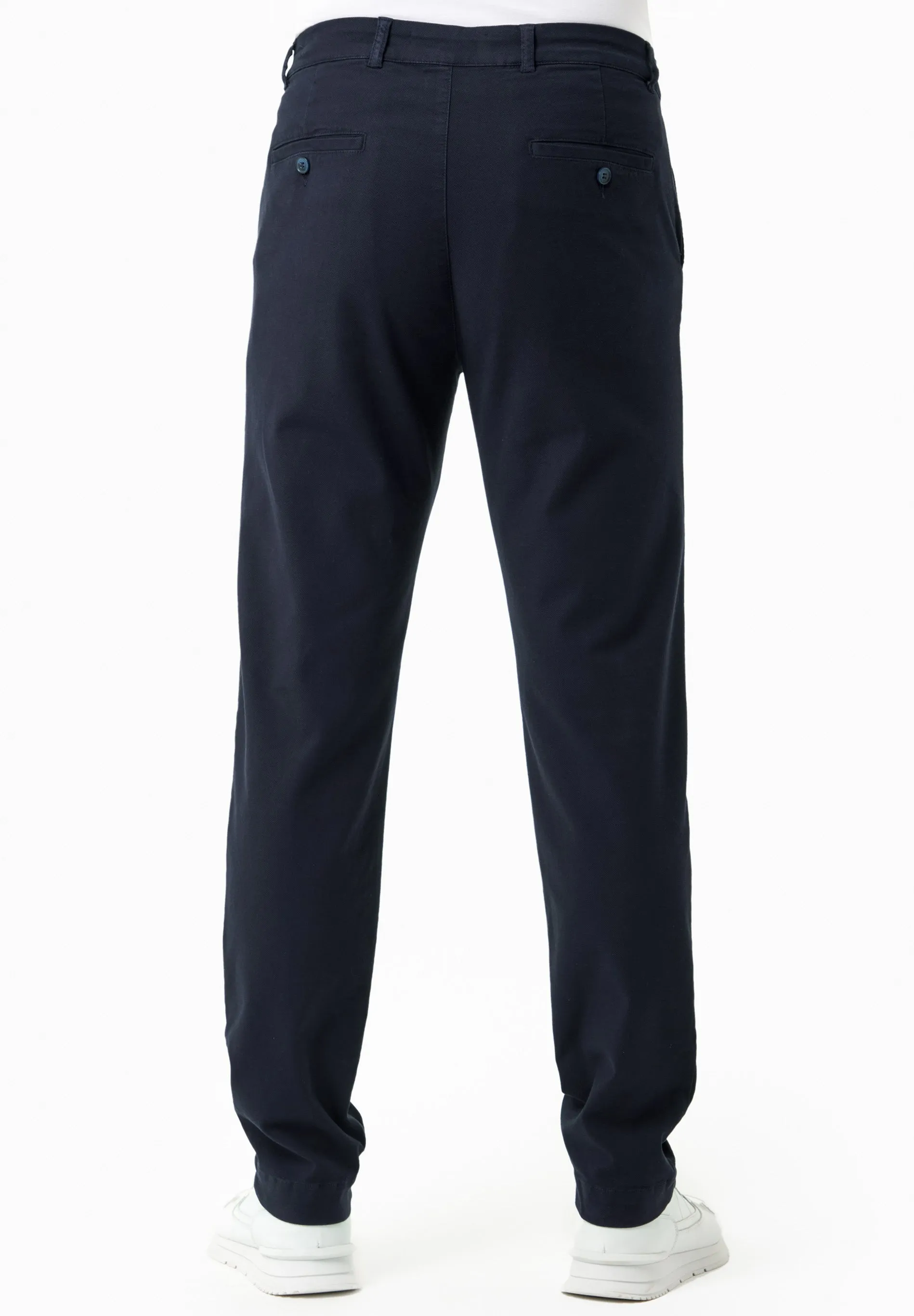 Men's Regular-Fit Organic Cotton Trousers Dark Navy sold by Ivalo.com product image thumbnail 4