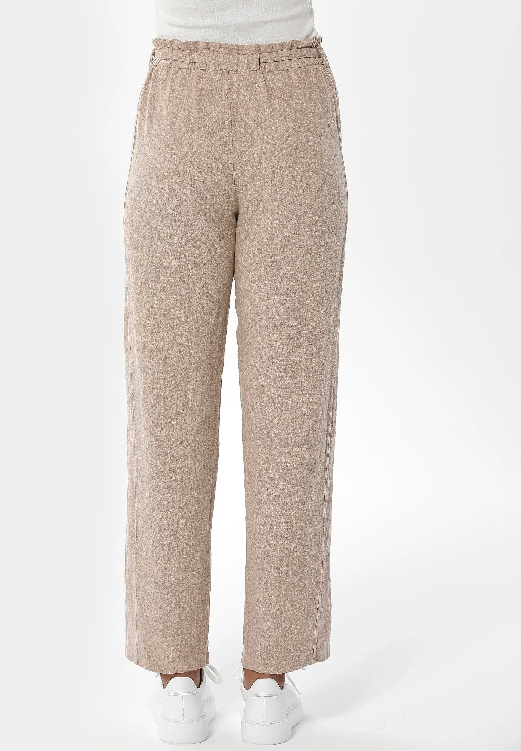 Garment Dyed Linen Blend Pants Beige sold by Ivalo.com product image thumbnail 4