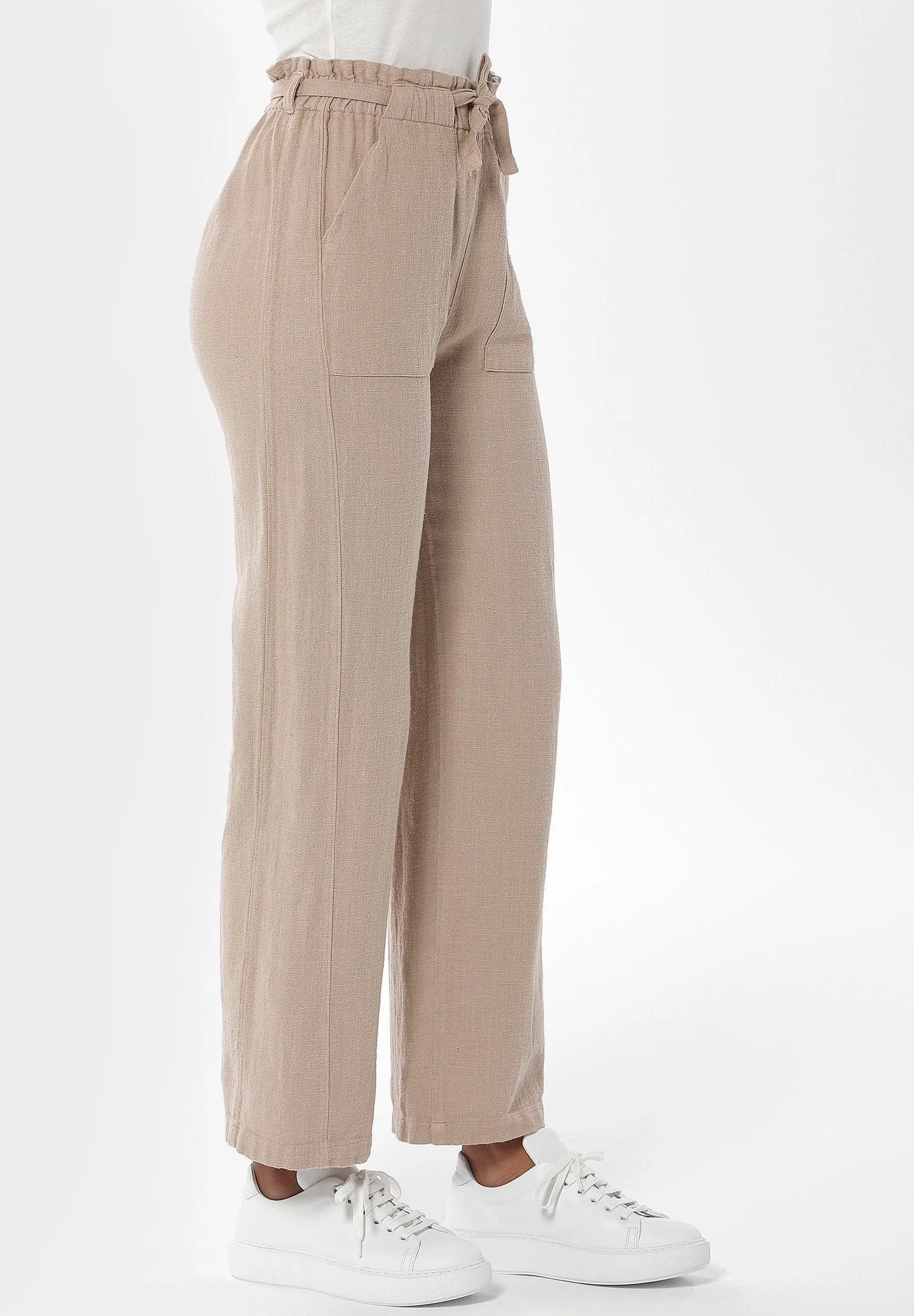 Garment Dyed Linen Blend Pants Beige sold by Ivalo.com product image thumbnail 2