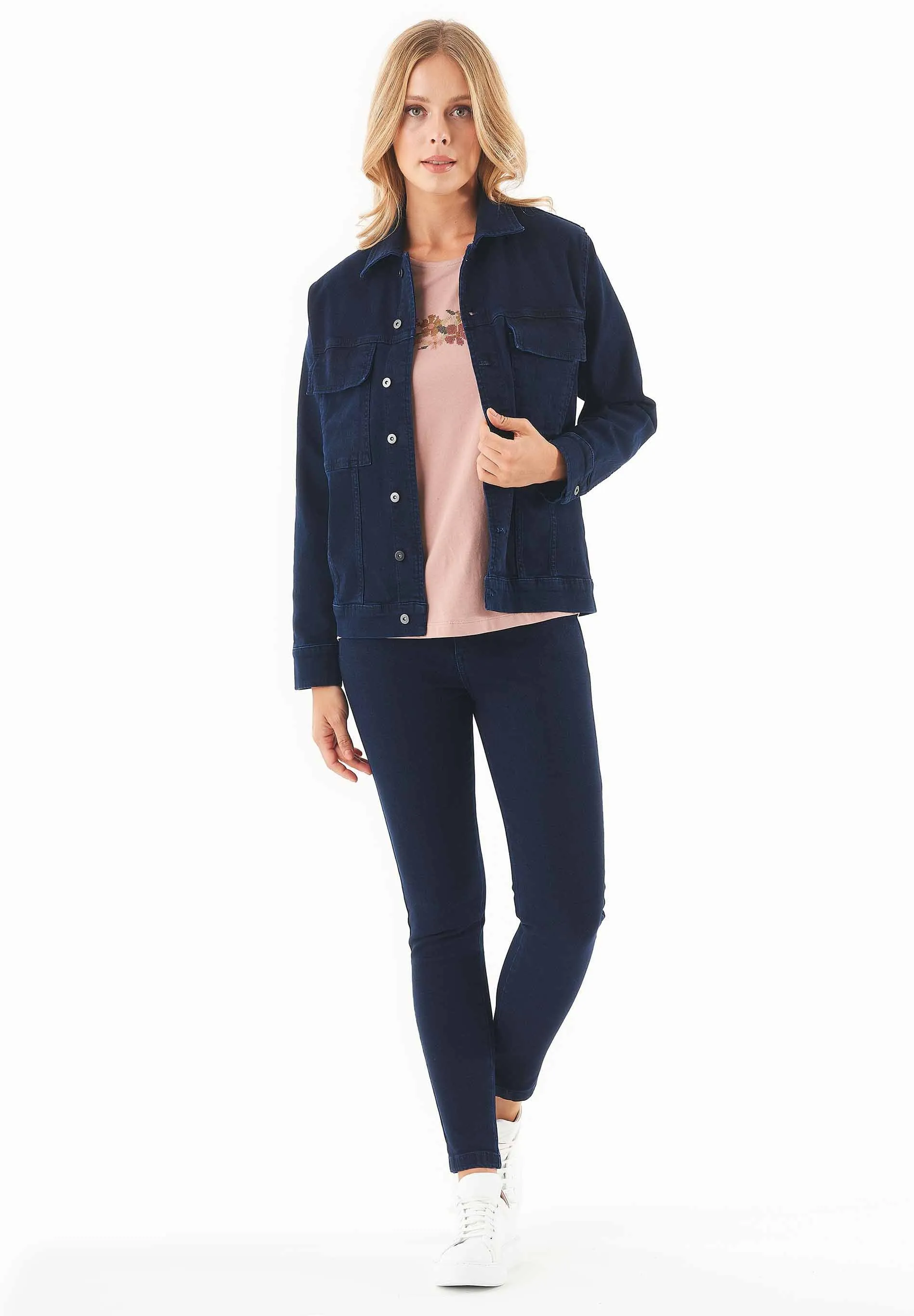 Women's Organic Cotton Denim Jacket Dark Navy sold by Ivalo.com product image thumbnail 5