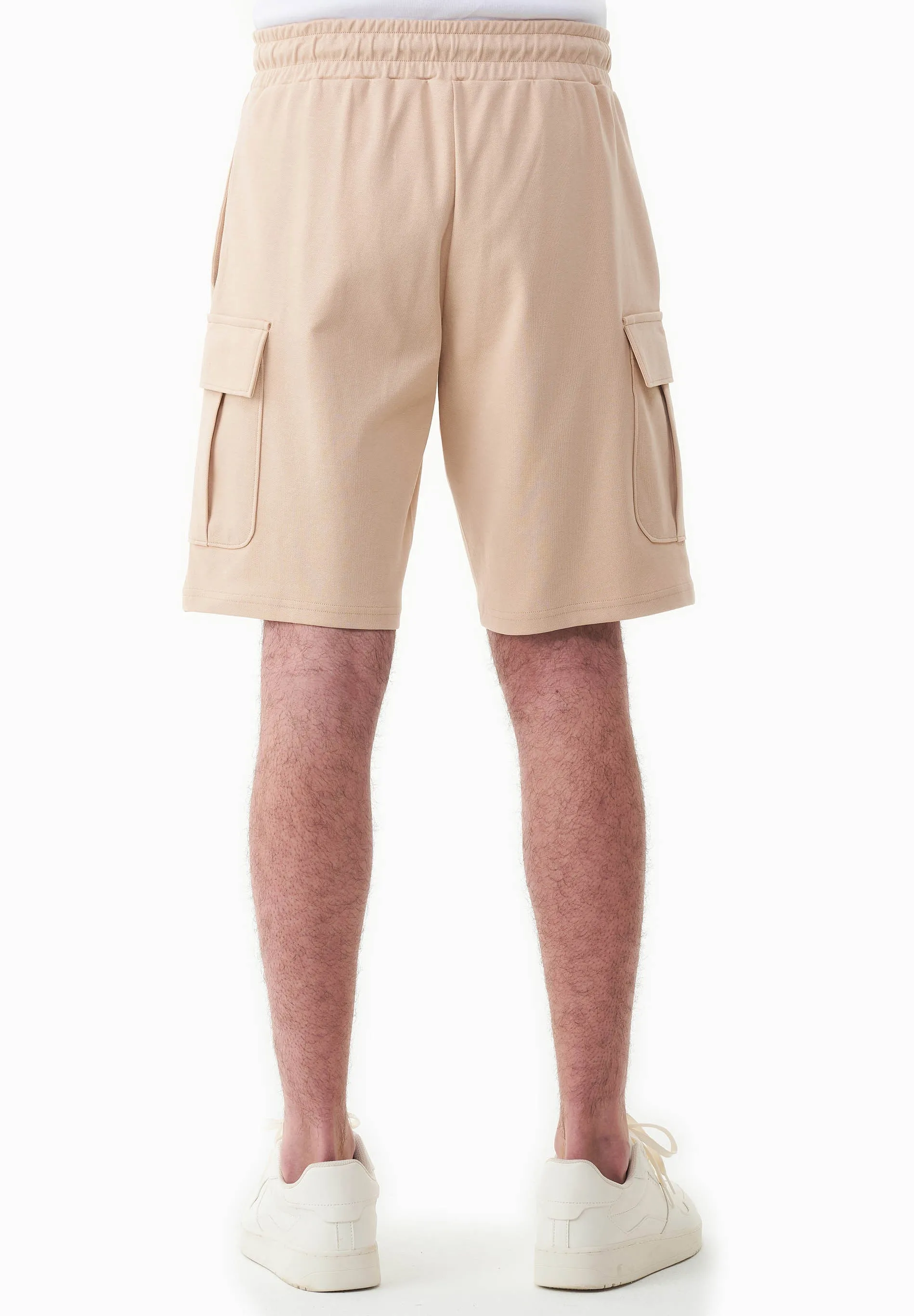 Men's Piqué Cargo Sweatshorts Soft Beige sold by Ivalo.com product image thumbnail 5