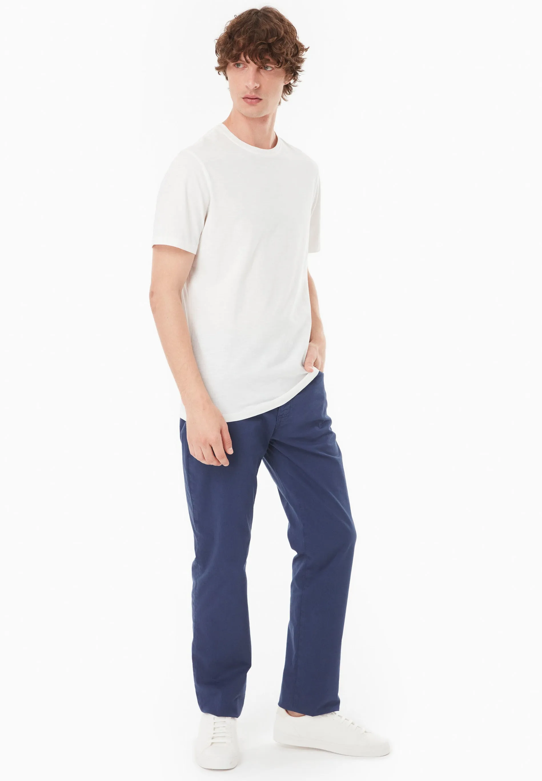 Men's Regular-Fit Organic Cotton Trousers Navy sold by Ivalo.com product image thumbnail 2