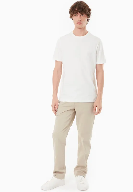 Men's Regular-Fit Organic Cotton Trousers Feather Beige sold by Ivalo.com