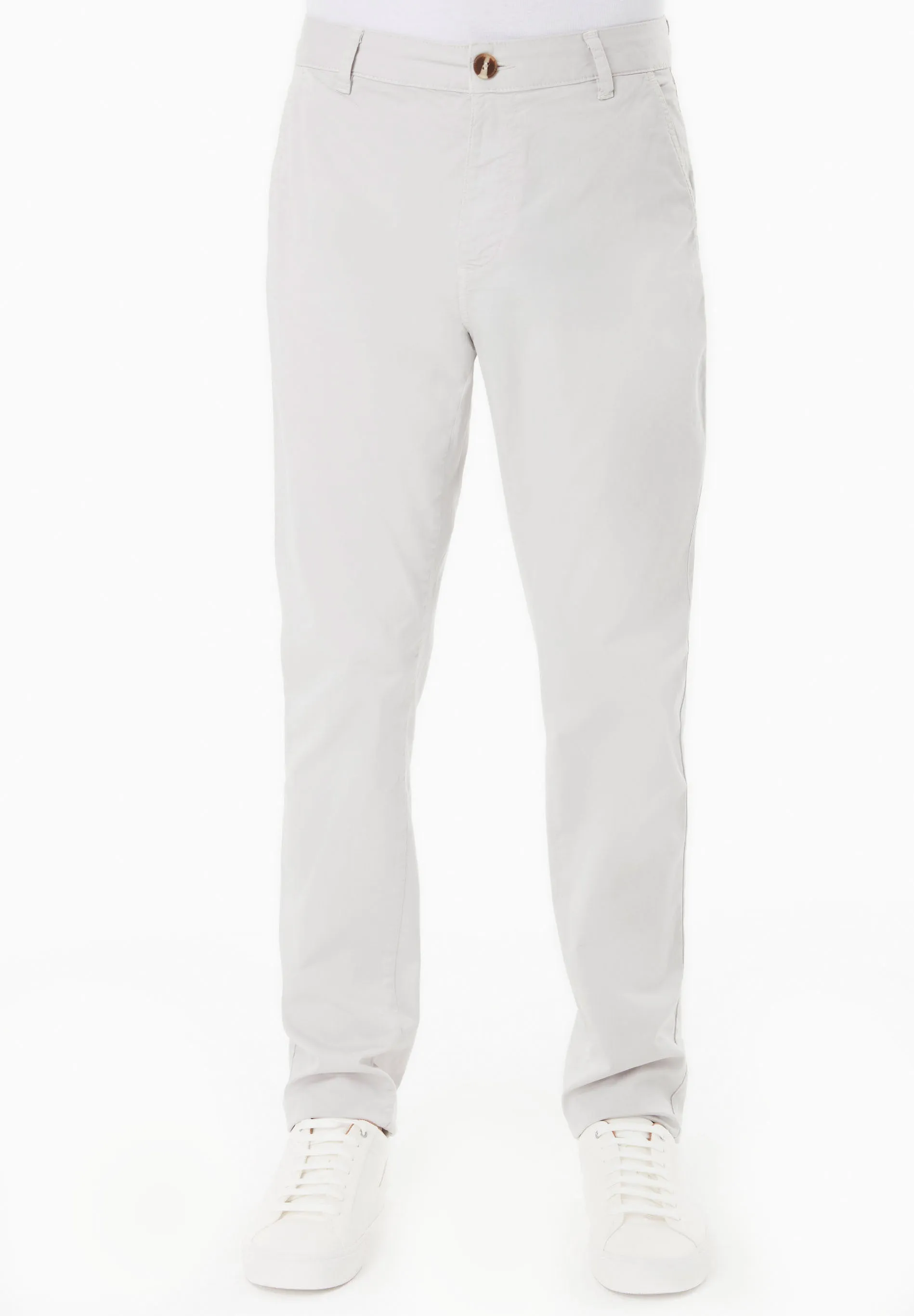 Men's Slim-Fit Organic Cotton Trousers Light Grey sold by Ivalo.com product image thumbnail 2