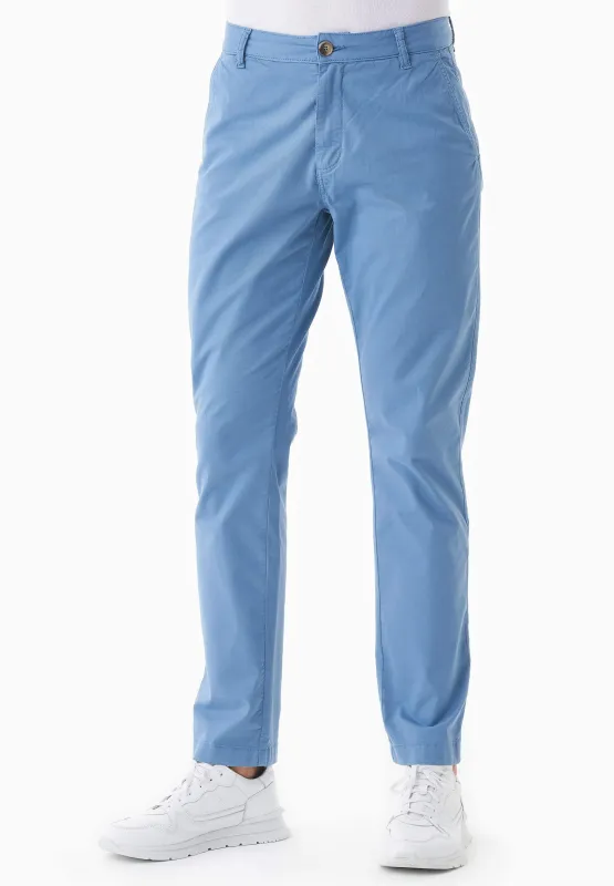 Men's Slim-Fit Organic Cotton Trousers Coronet Blue sold by Ivalo.com