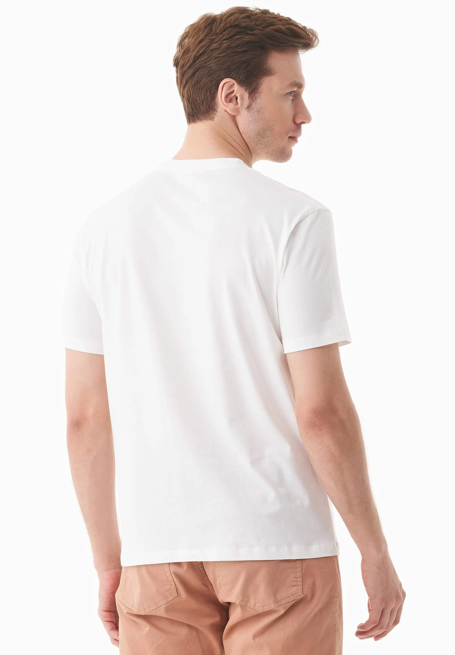 Men's Camera Organic Cotton T-Shirt Off White sold by Ivalo.com product image thumbnail 2