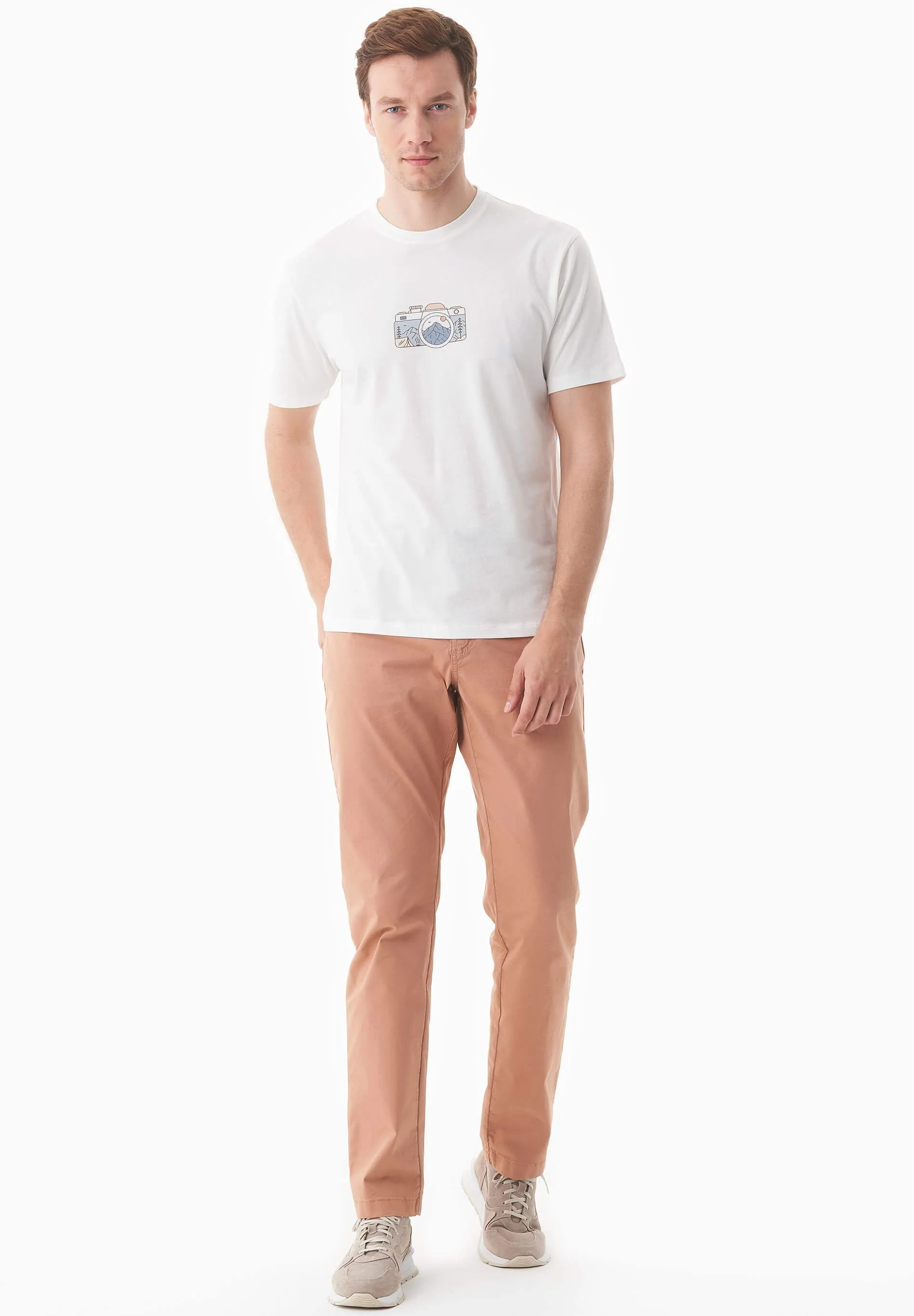 Men's Camera Organic Cotton T-Shirt Off White sold by Ivalo.com product image thumbnail 3