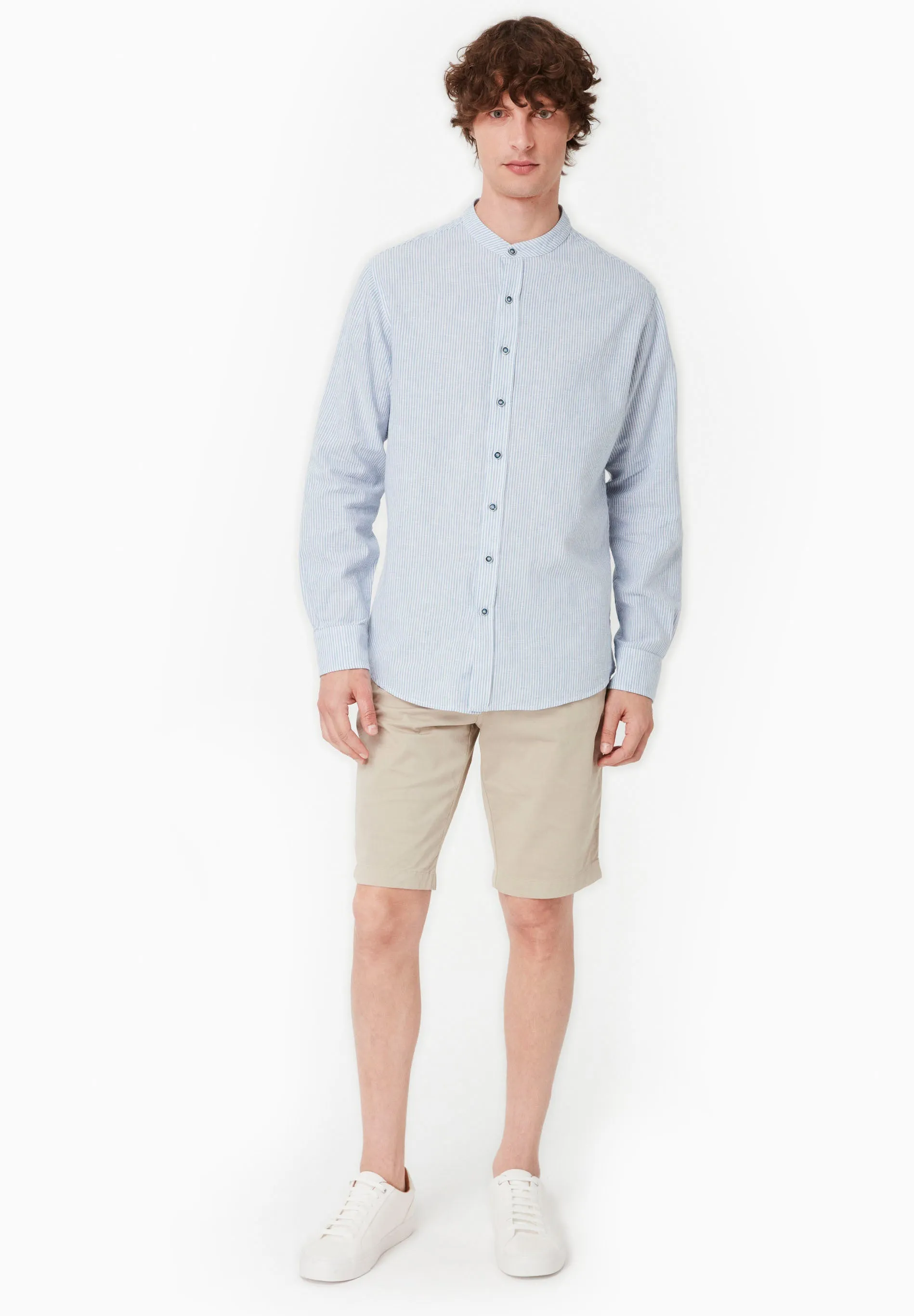 Men's Slim-Fit Organic Cotton Chino Shorts Feather Beige sold by Ivalo.com product image thumbnail 2