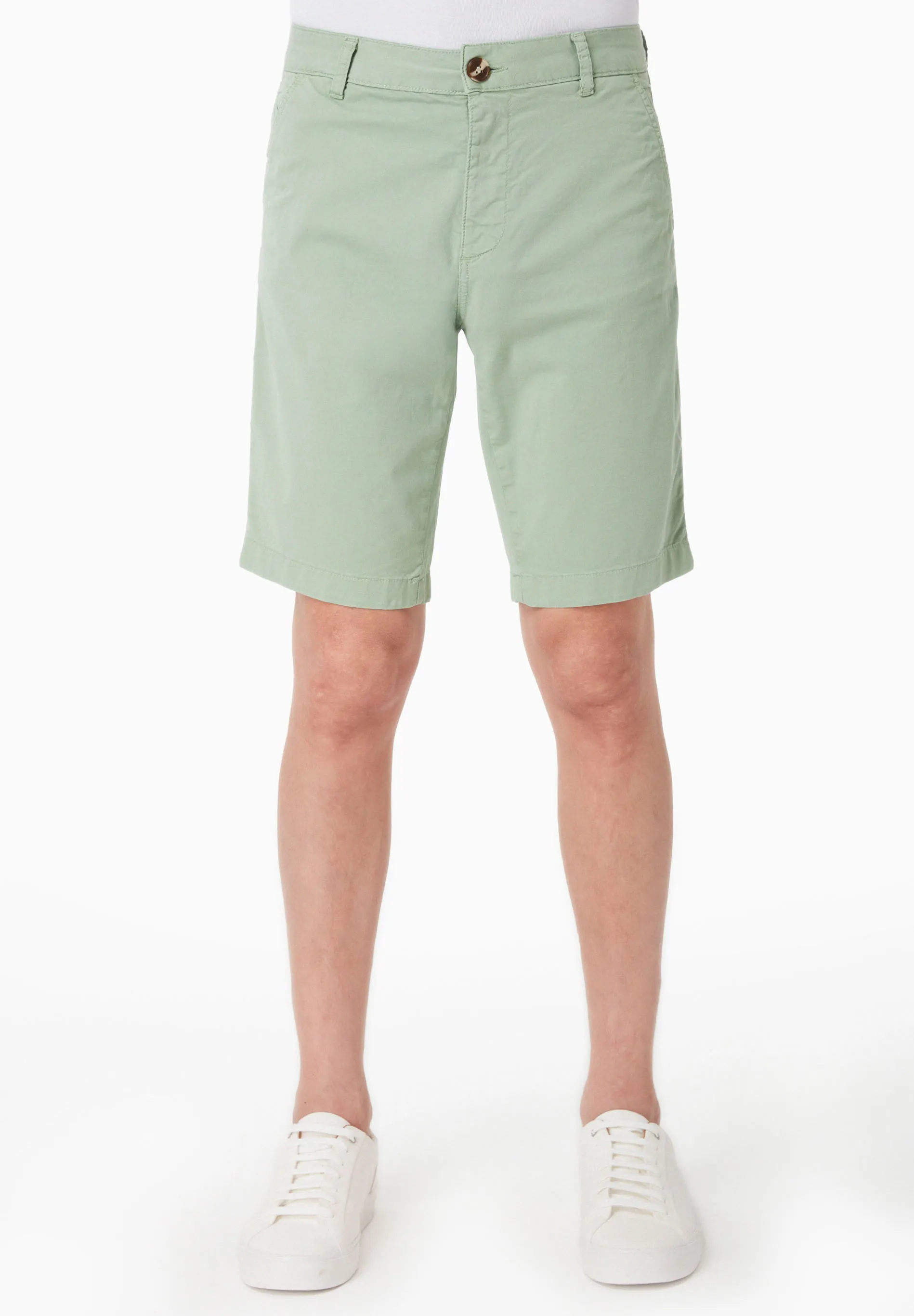 Men's Slim-Fit Organic Cotton Chino Shorts Matcha Green sold by Ivalo.com