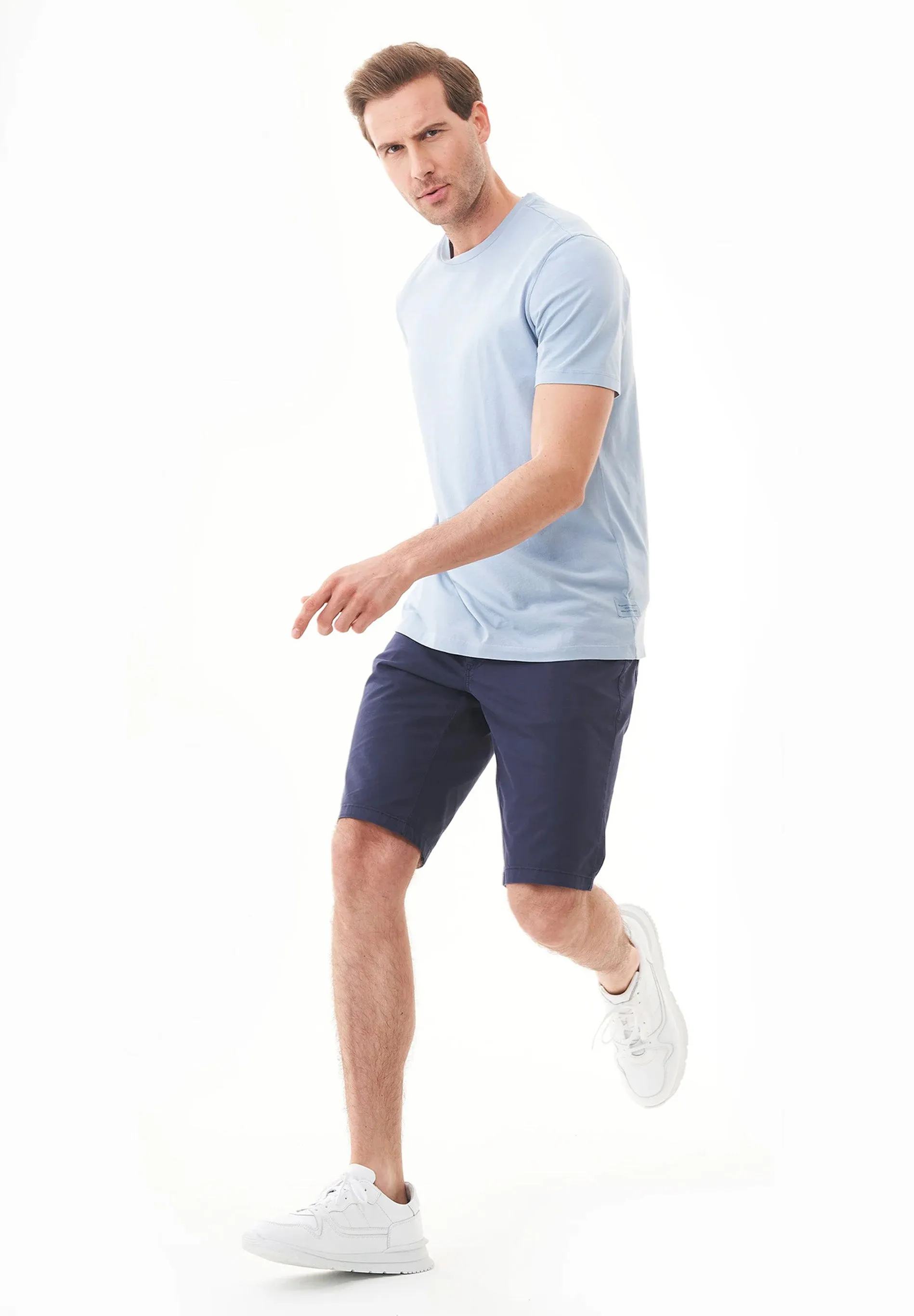 Men's Slim-Fit Organic Cotton Chino Shorts Navy sold by Ivalo.com product image thumbnail 2