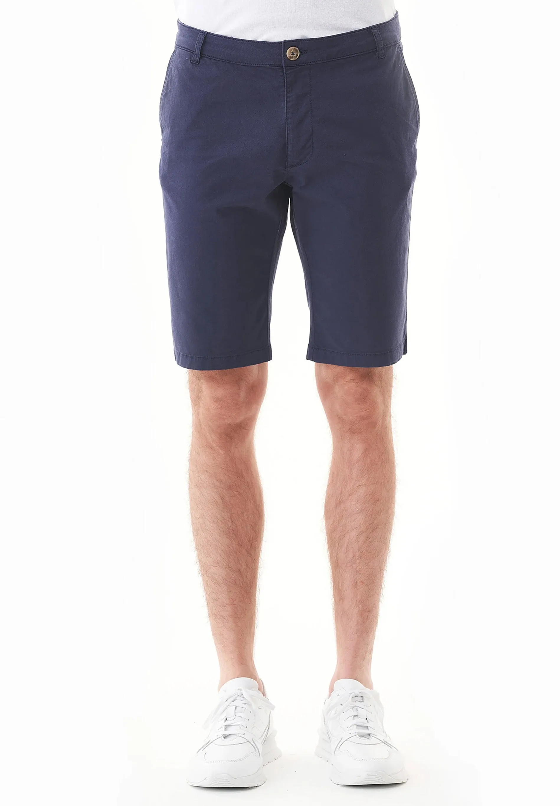 Men's Slim-Fit Organic Cotton Chino Shorts Navy sold by Ivalo.com