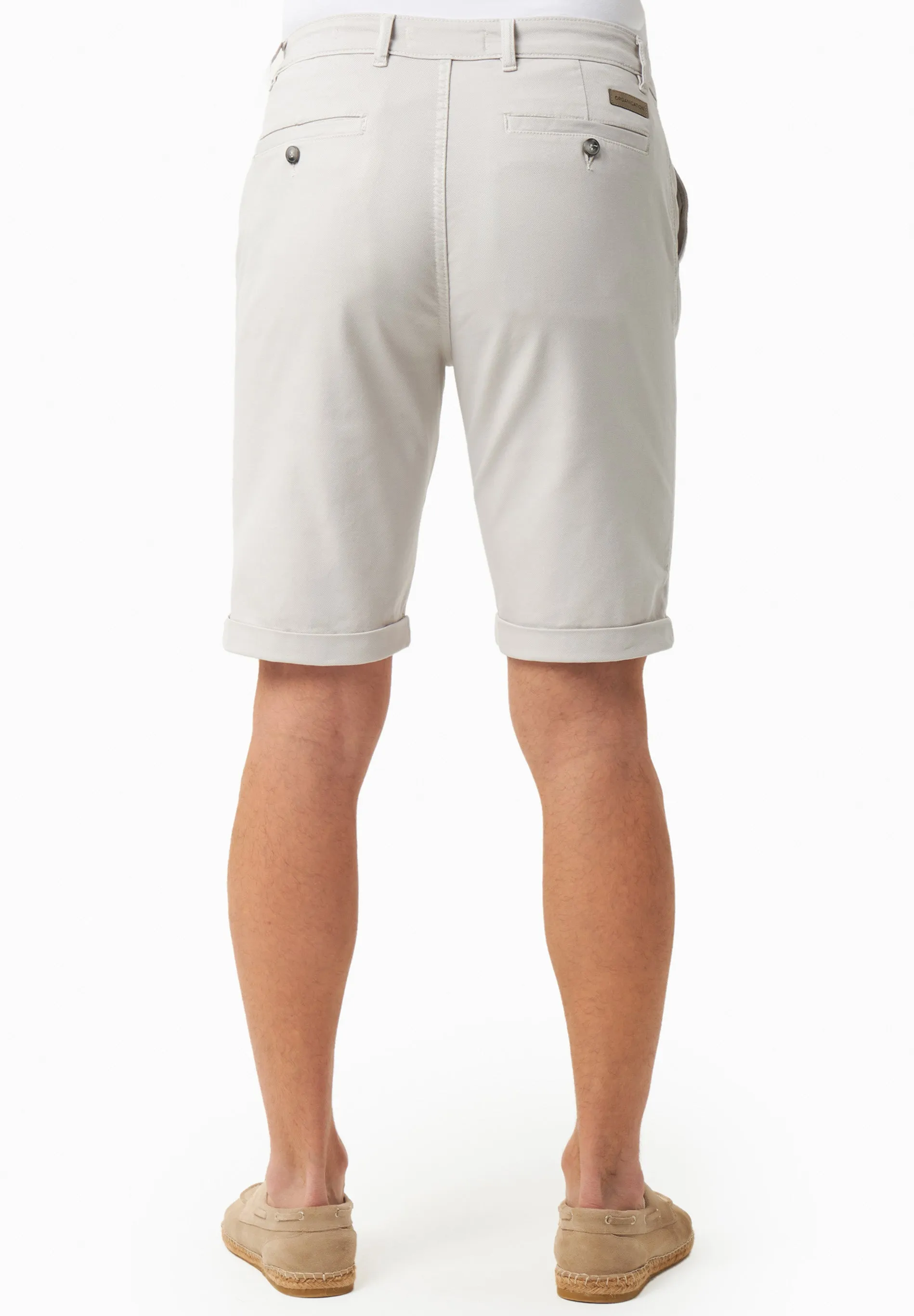 Men's Regular-Fit Organic Cotton Shorts Light Grey sold by Ivalo.com product image thumbnail 4