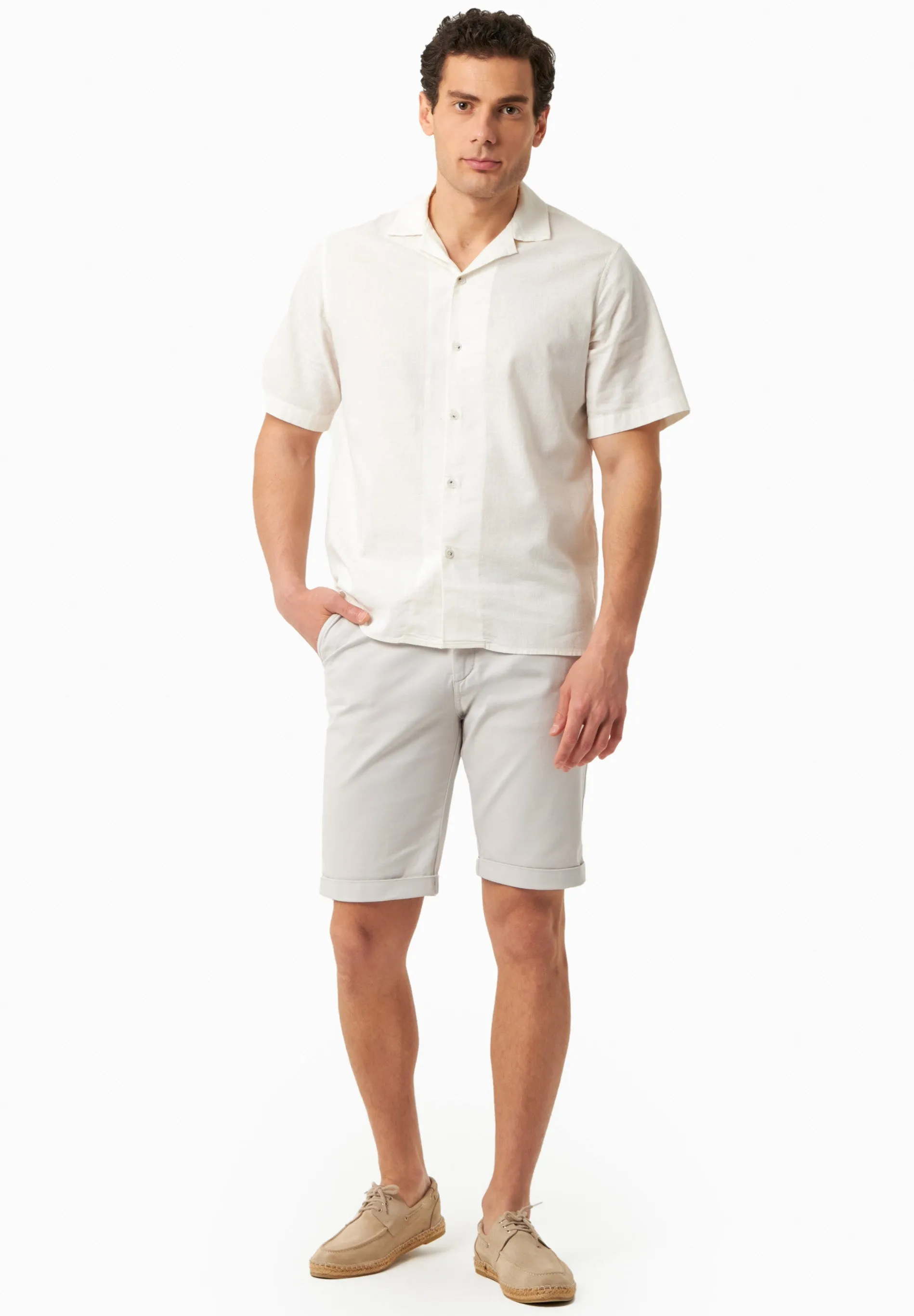 Men's Regular-Fit Organic Cotton Shorts Light Grey sold by Ivalo.com product image thumbnail 2