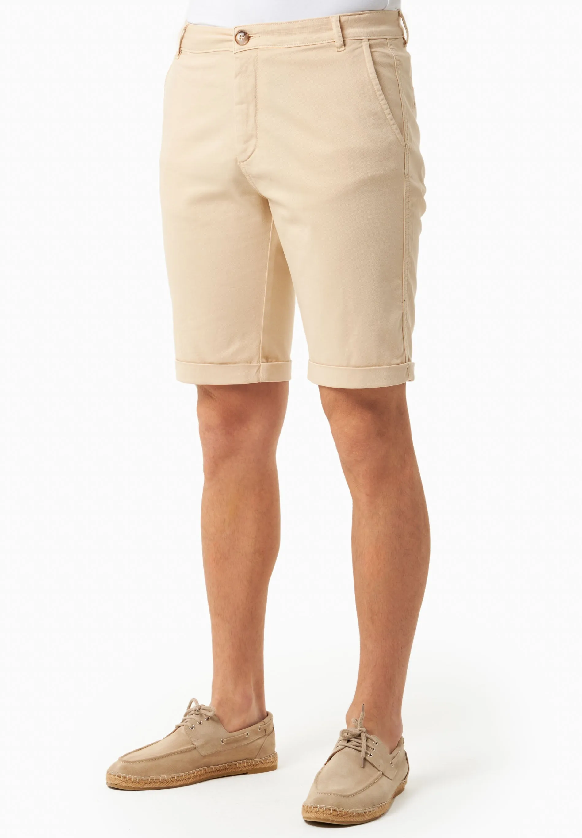 Men's Regular-Fit Organic Cotton Shorts Beige sold by Ivalo.com