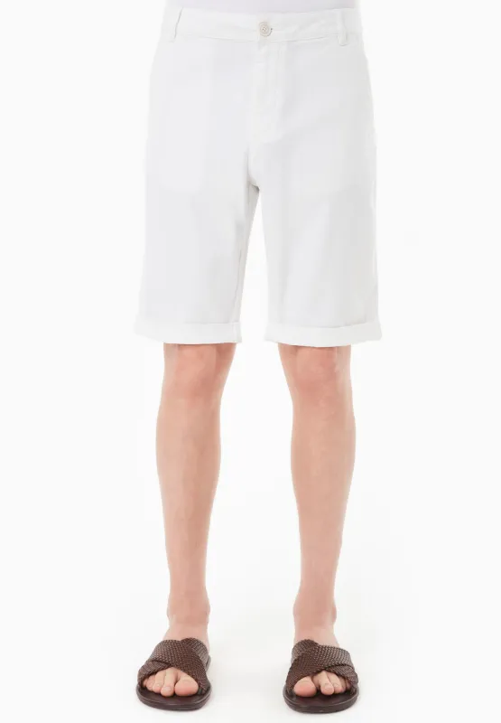 Men's Regular-Fit Organic Cotton Shorts White sold by Ivalo.com