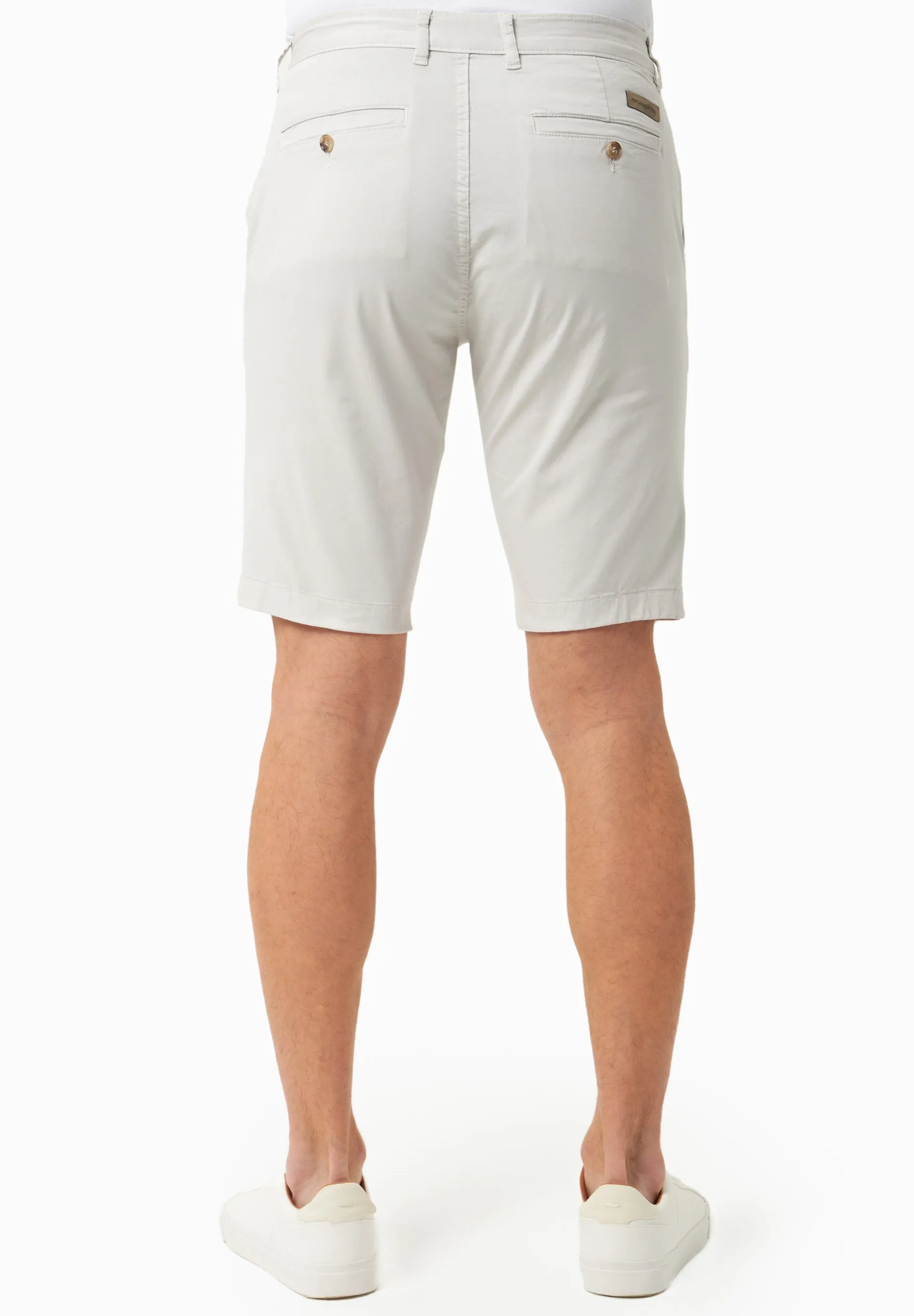 Men's Slim-Fit Organic Cotton Chino Shorts Light Grey sold by Ivalo.com product image thumbnail 4