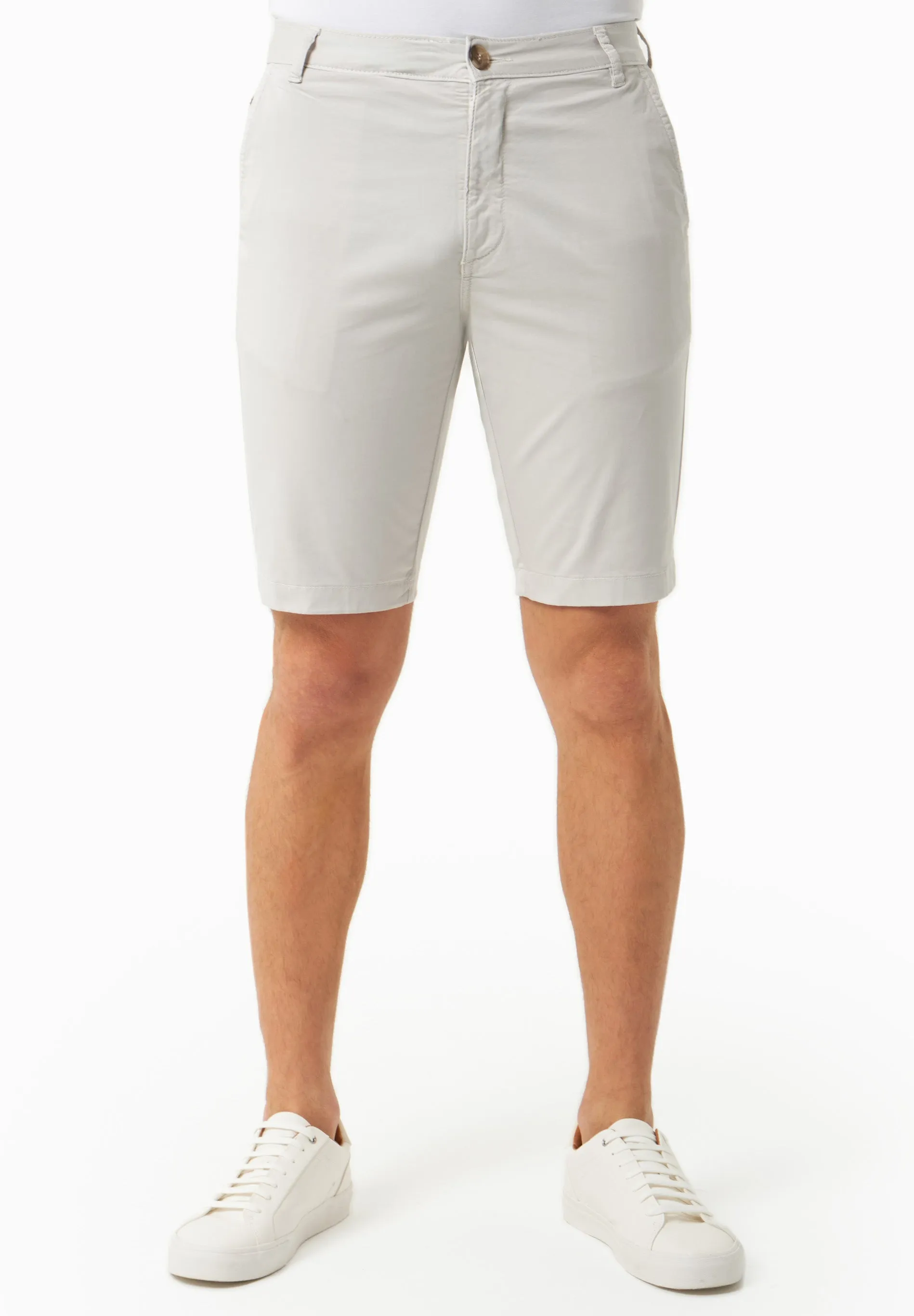 Men's Slim-Fit Organic Cotton Chino Shorts Light Grey sold by Ivalo.com