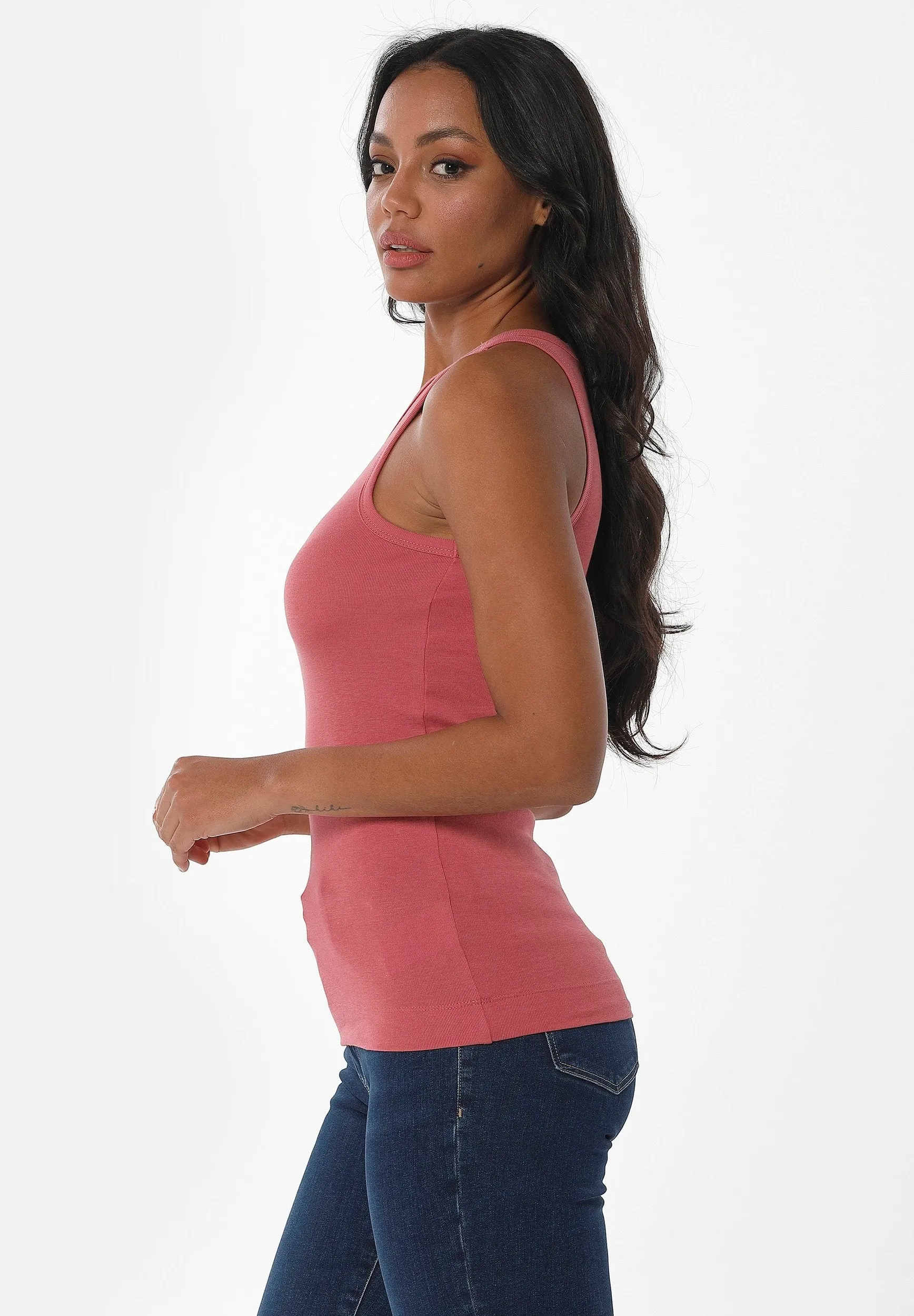Women's High Neckline Ribbed Top Desert Rose sold by Ivalo.com product image thumbnail 4