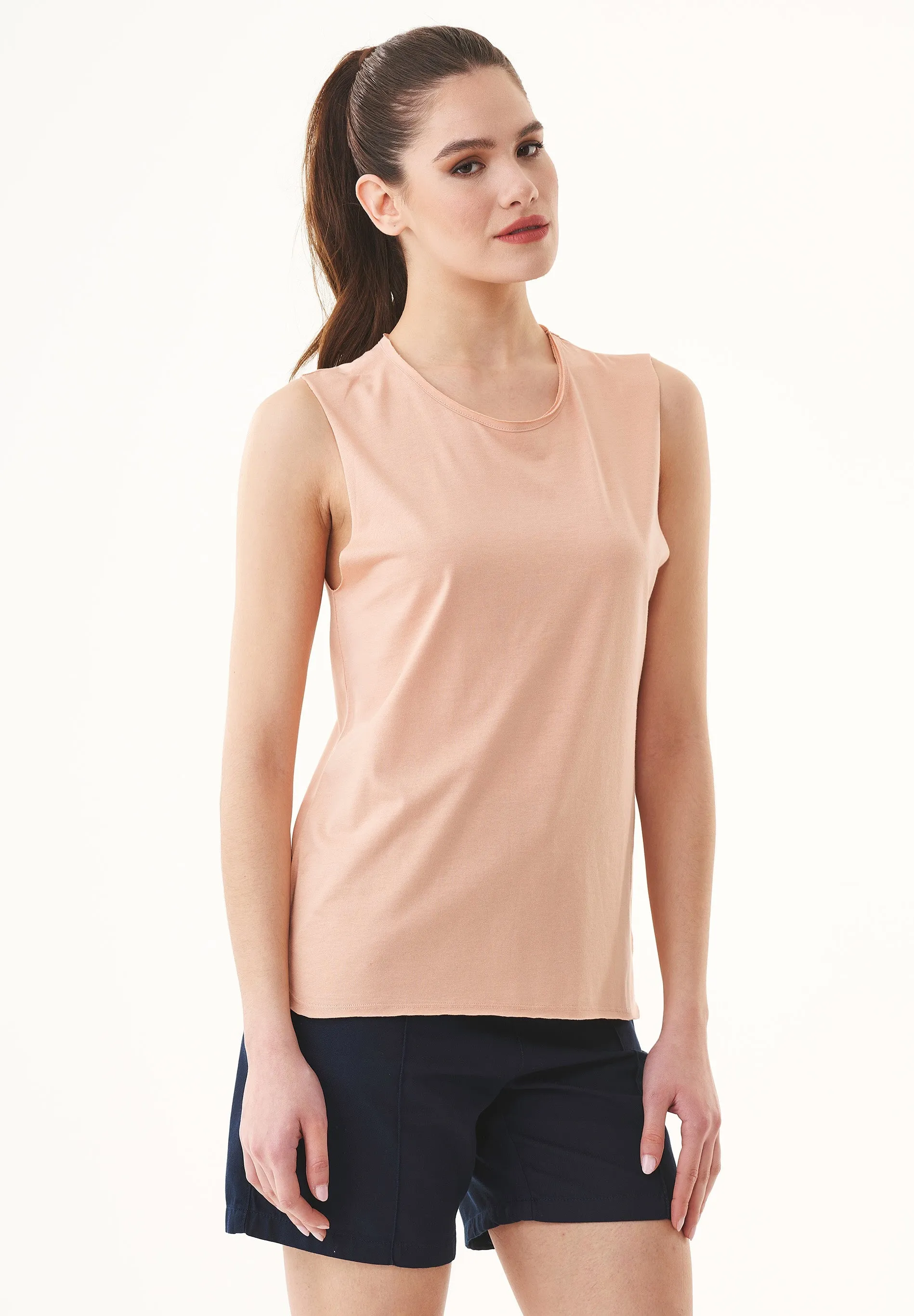 Modal Blend Sleeveless Top Indian Tan sold by Ivalo.com product image thumbnail 2