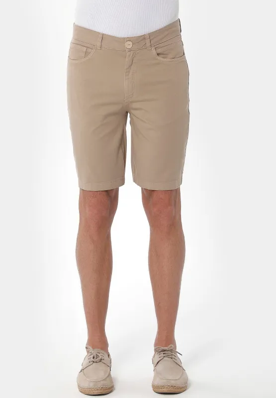Men's Five-Pocket Organic Cotton Shorts Beige sold by Ivalo.com