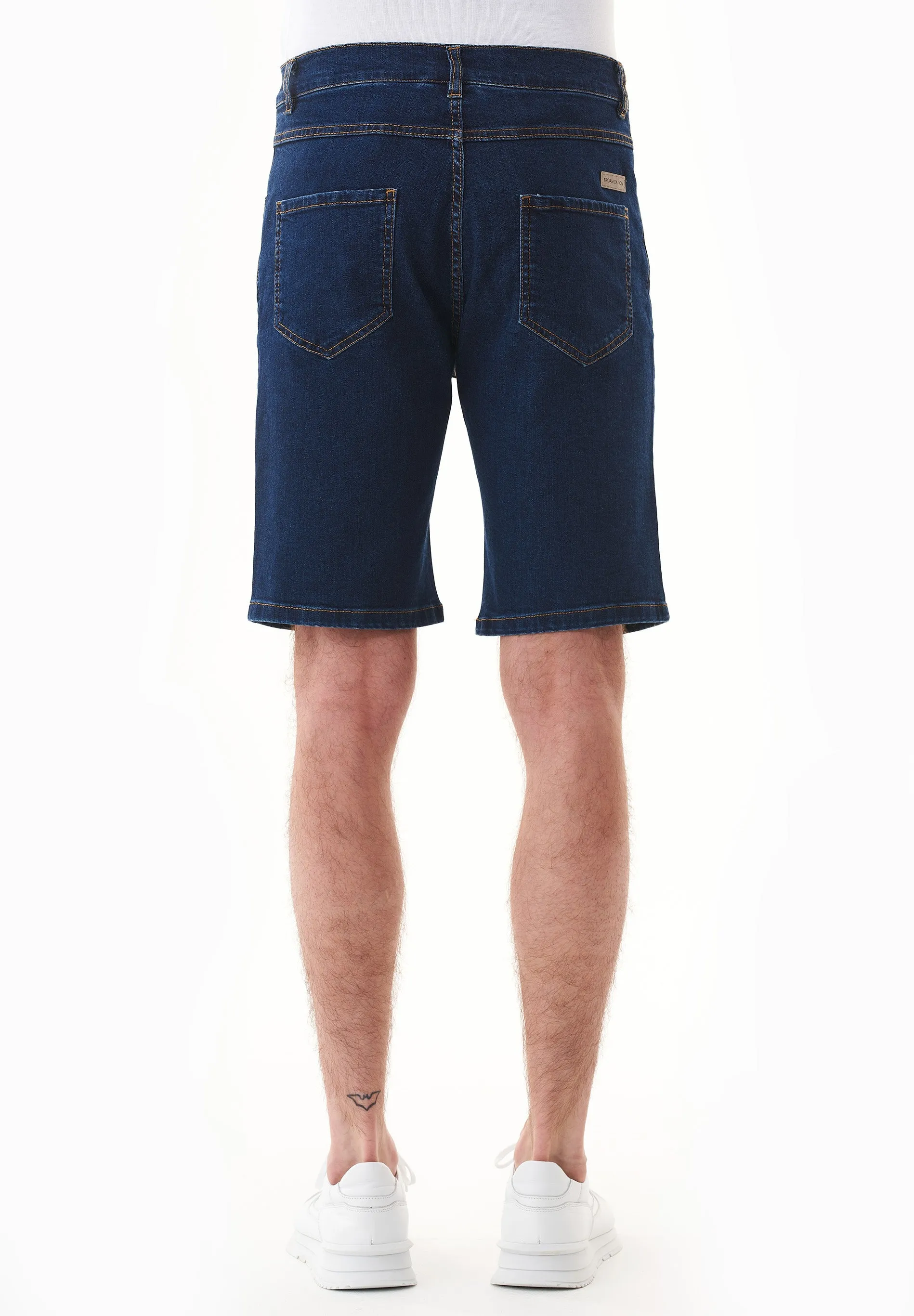 Men's Organic Cotton Denim Shorts Mid Blue sold by Ivalo.com product image thumbnail 3