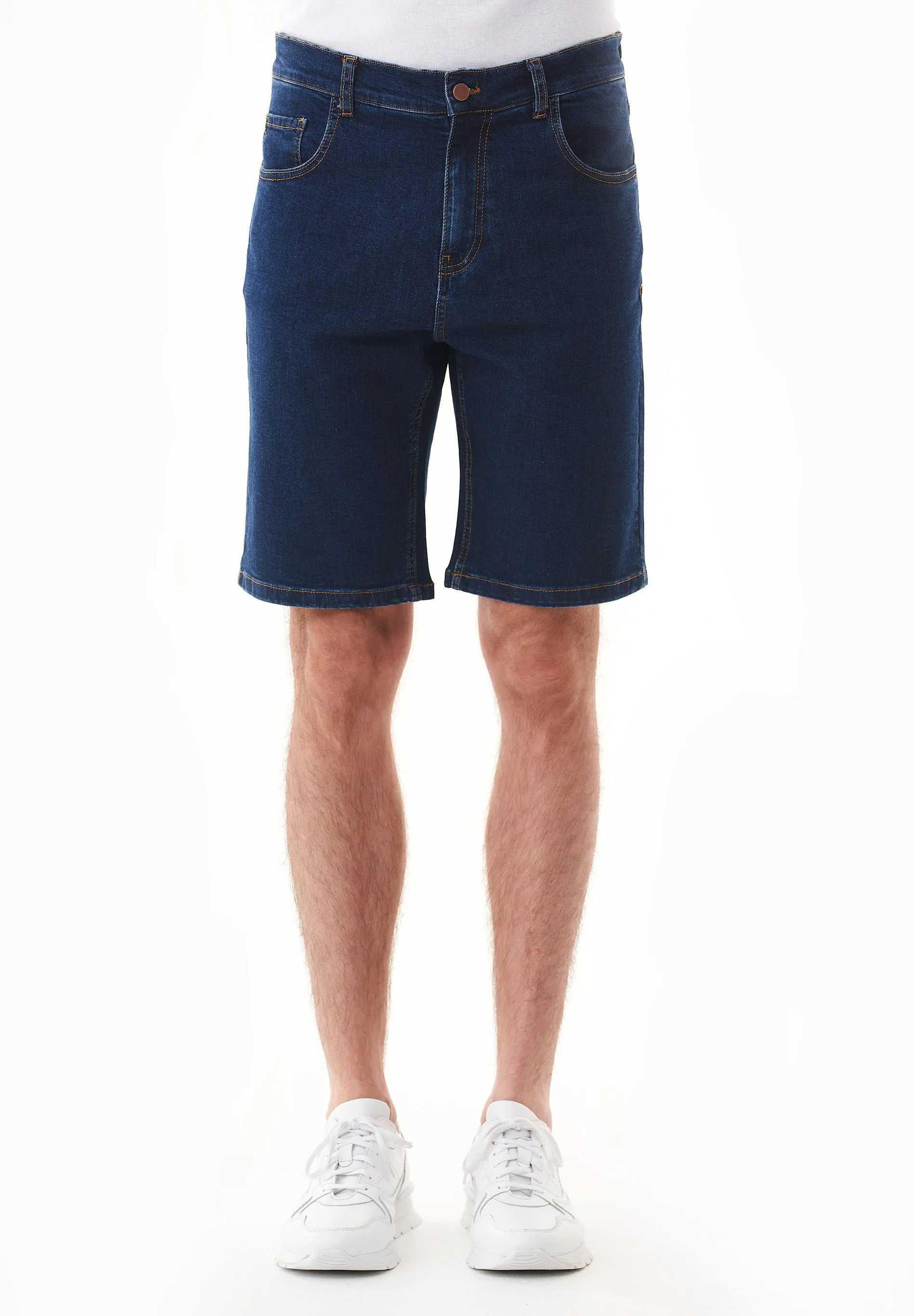 Men's Organic Cotton Denim Shorts Mid Blue sold by Ivalo.com