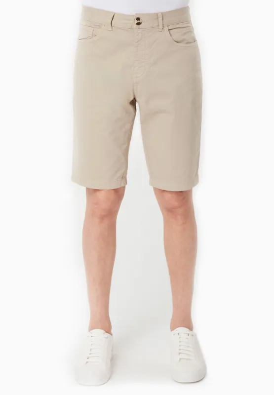 Men's Regular Fit Organic Cotton Shorts Feather Beige sold by Ivalo.com