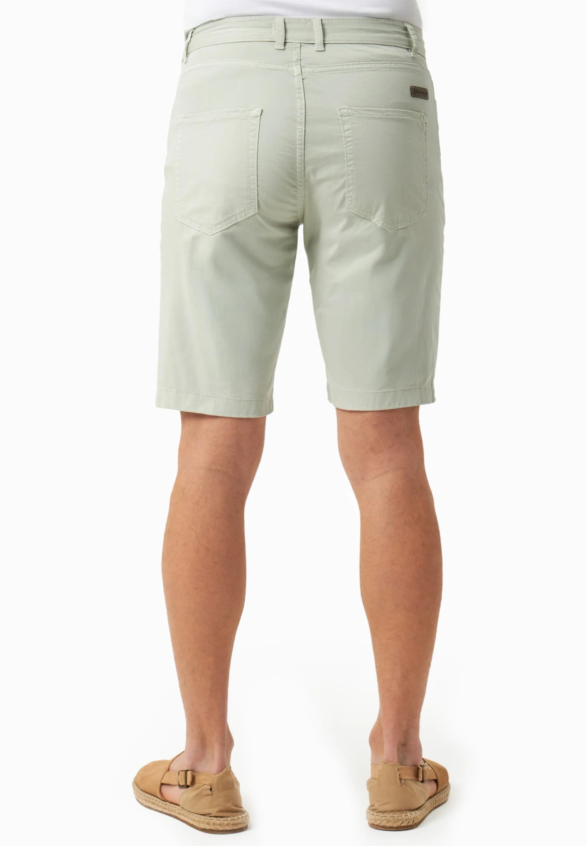 Men's Regular Fit Organic Cotton Shorts Green Moss sold by Ivalo.com product image thumbnail 4