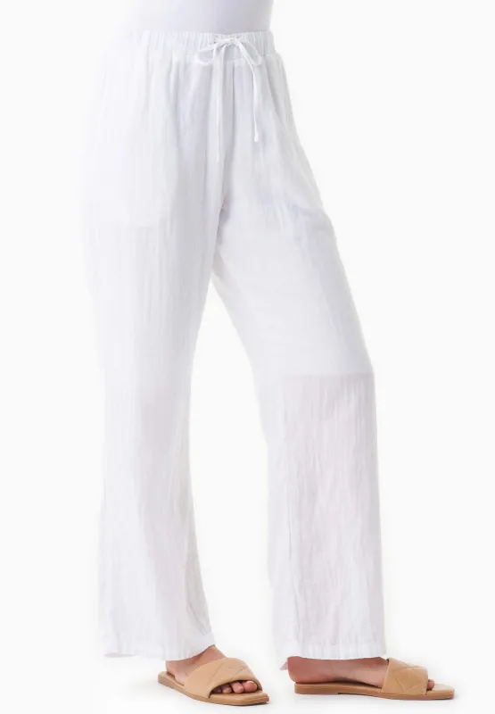 Muslin Summer Pants White sold by Ivalo.com