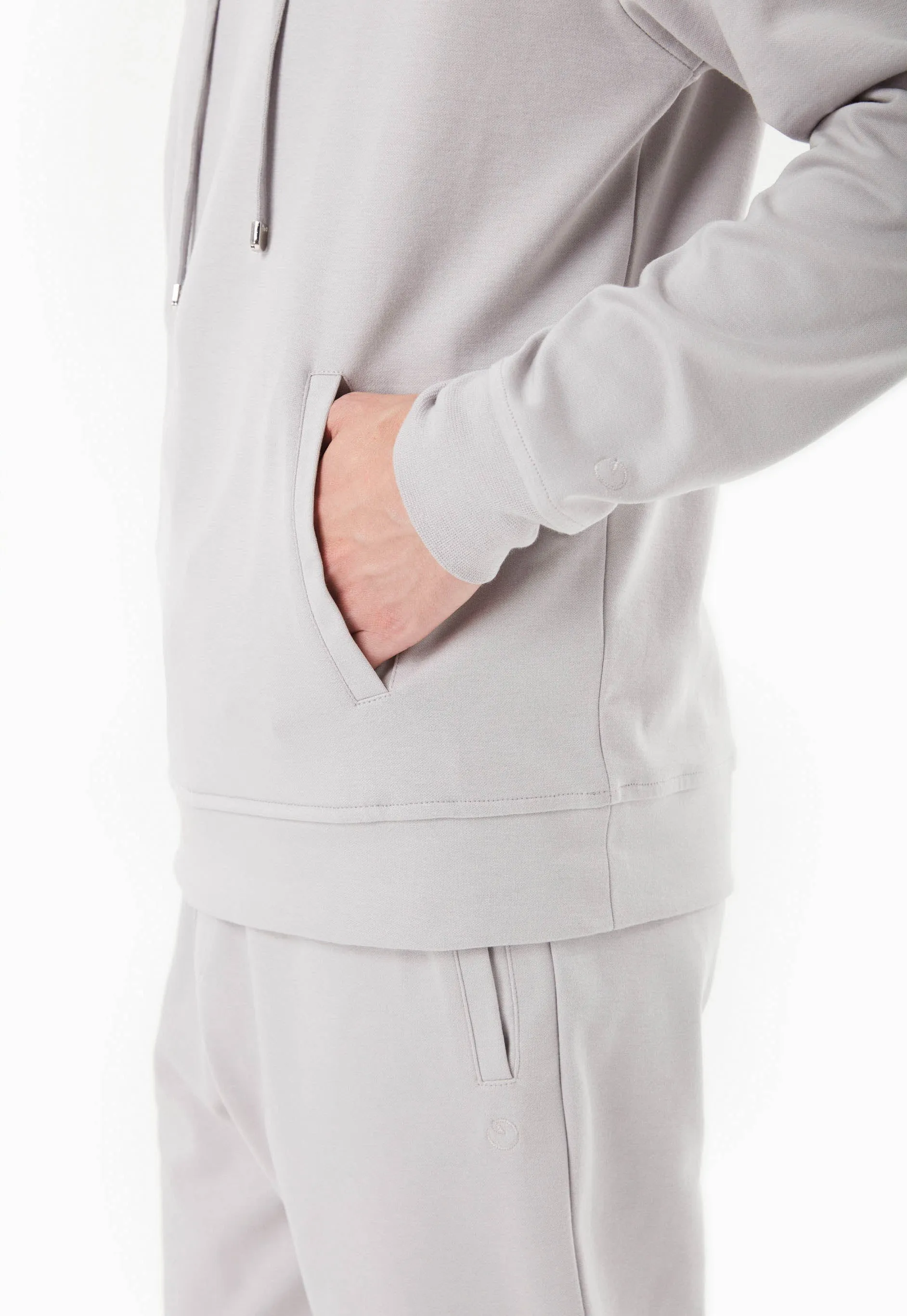 Men's Modal Blend Hoodie Light Grey sold by Ivalo.com product image thumbnail 5