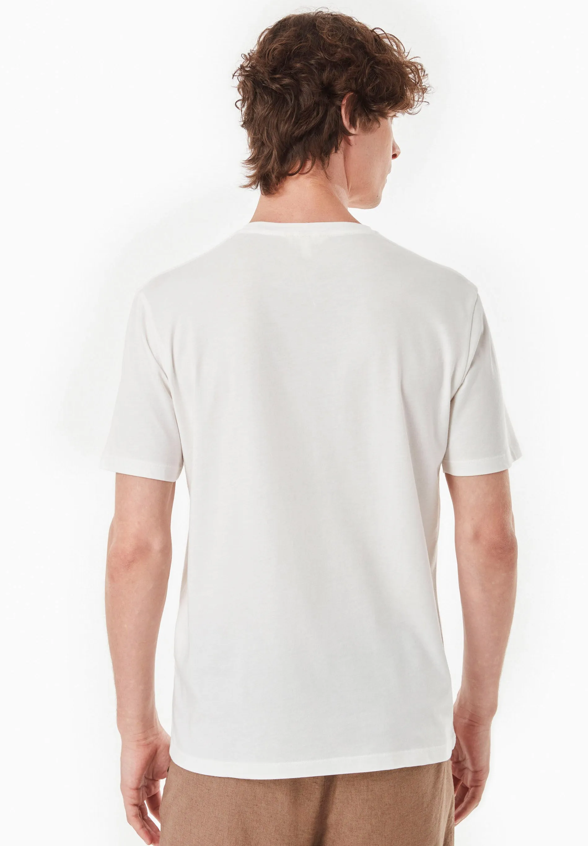 Men's Palm Tree Modal Blend T-Shirt Off White sold by Ivalo.com product image thumbnail 4