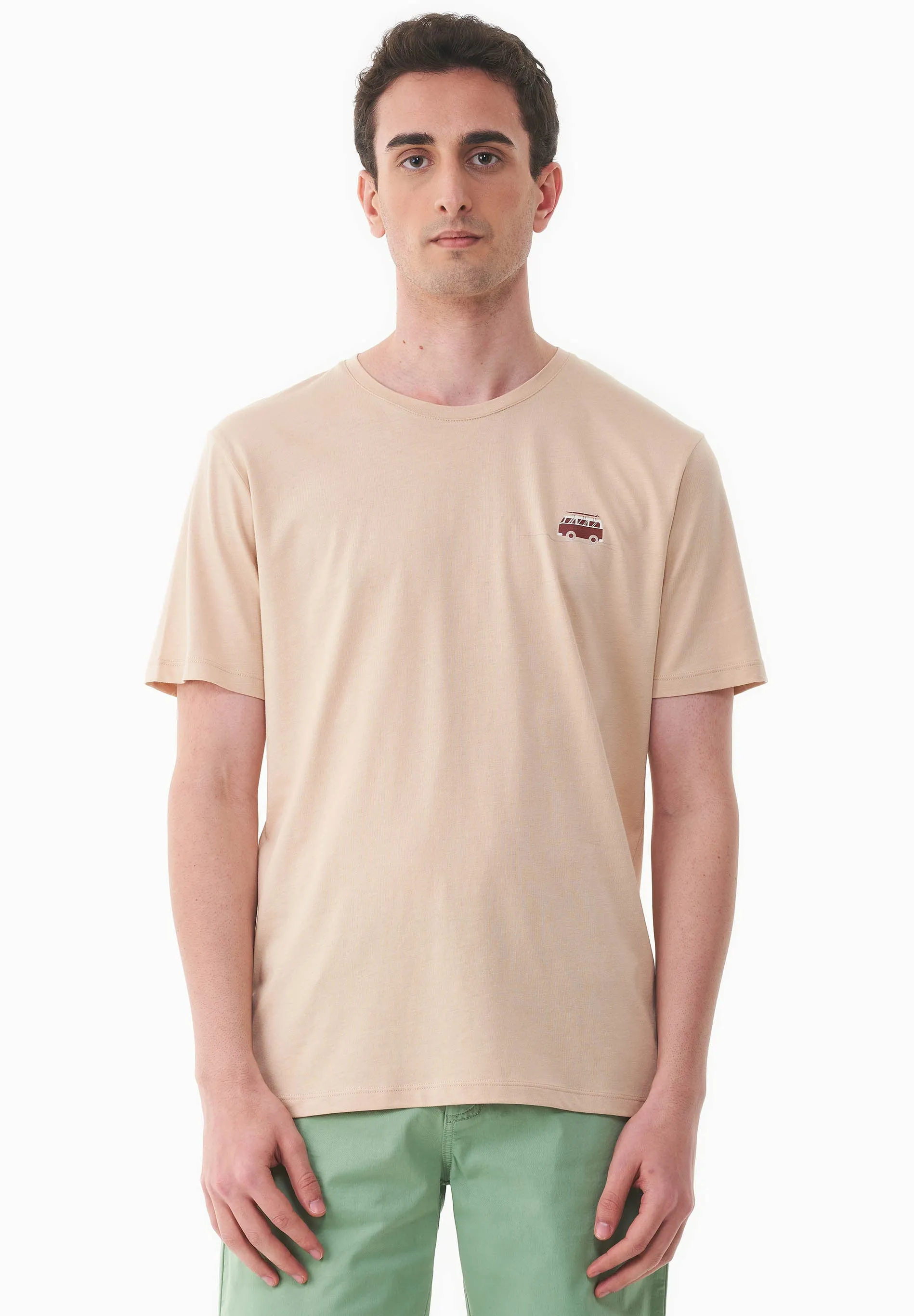 Men's Kleinbus Modal Blend T-Shirt Soft Beige sold by Ivalo.com