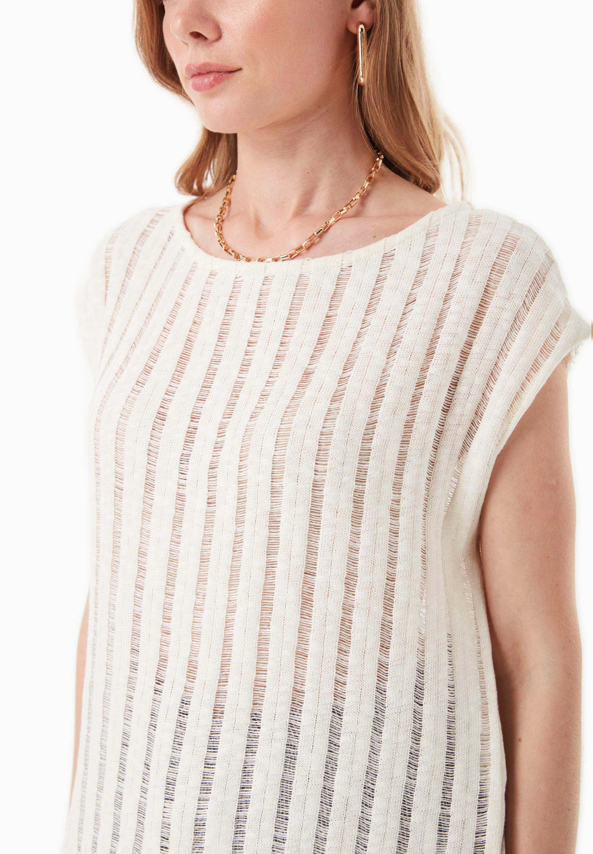 Fantasy Knit Short Sleeve Top Natural sold by Ivalo.com product image thumbnail 5