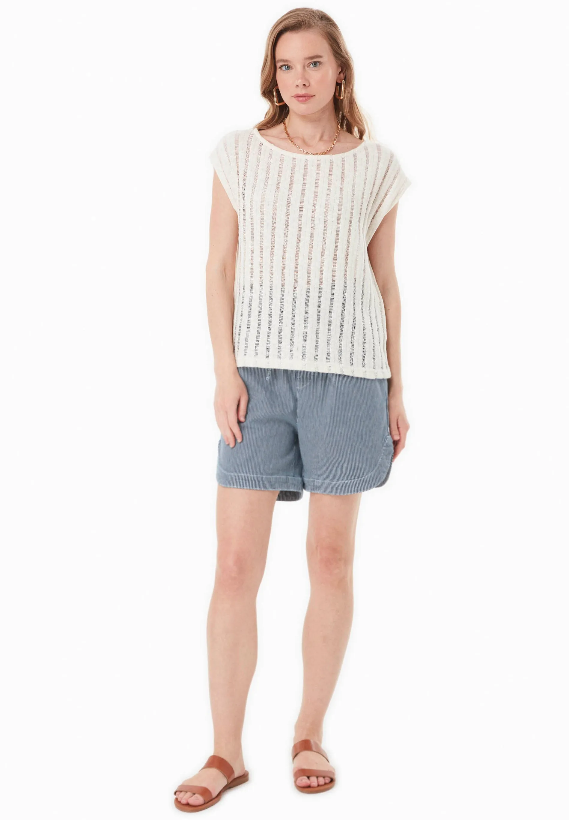 Fantasy Knit Short Sleeve Top Natural sold by Ivalo.com product image thumbnail 2