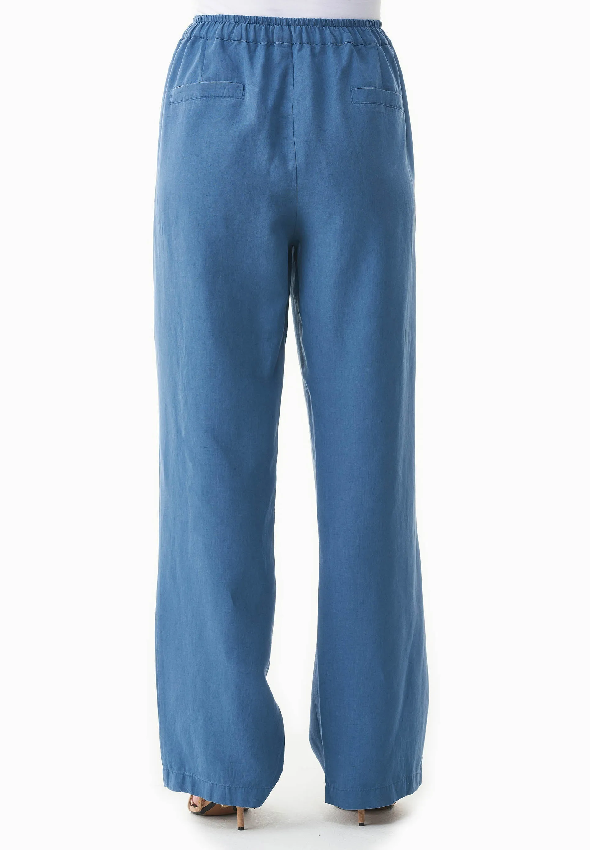 Linen-Lyocell Blend Pants Light Navy sold by Ivalo.com product image thumbnail 5