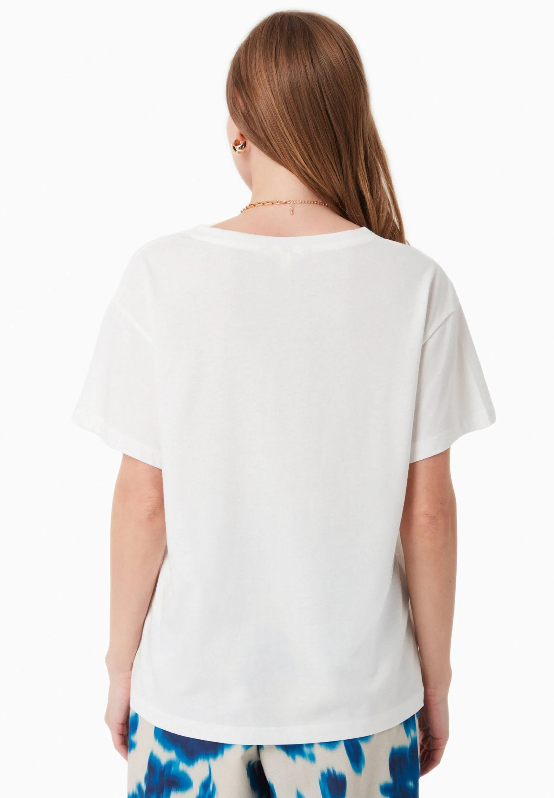 V-Neck Modal Blend T-Shirt Off White sold by Ivalo.com product image thumbnail 2