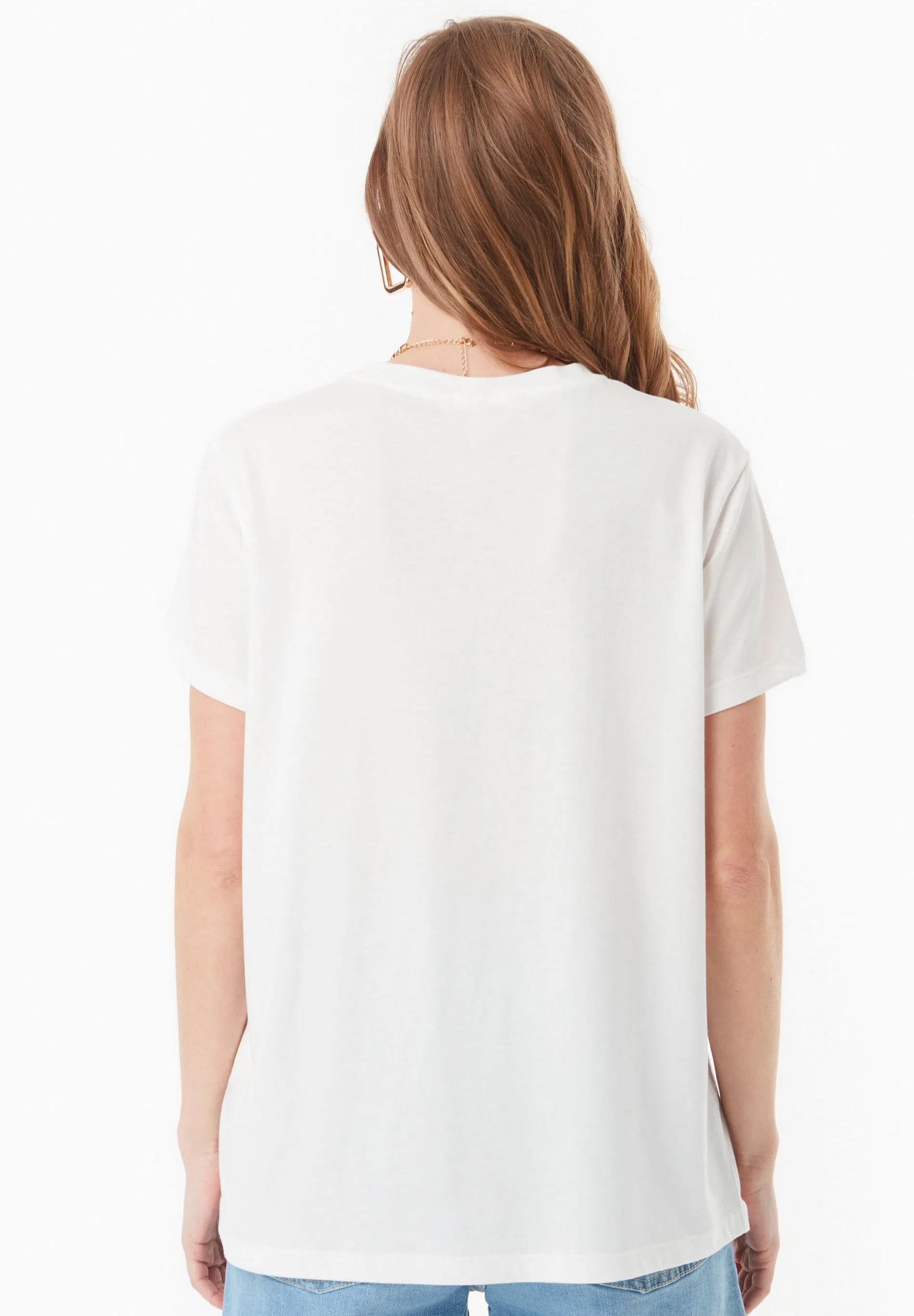 Modal Blend Floral Print T-Shirt Off White sold by Ivalo.com product image thumbnail 2