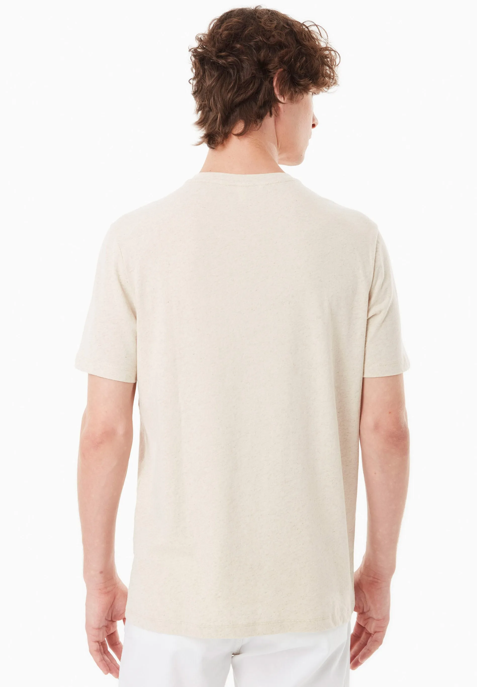 Men's Linen Blend T-Shirt With Chest Pocket Natural sold by Ivalo.com product image thumbnail 2