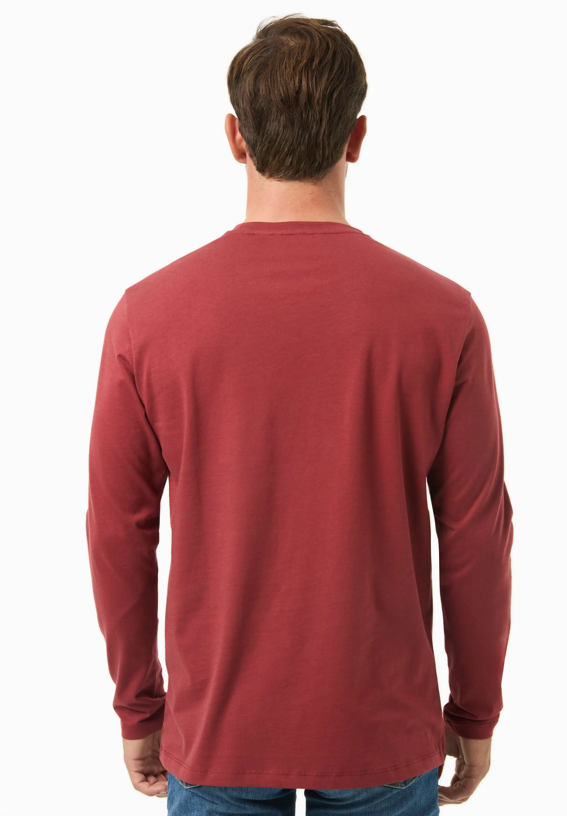 Men's Casual Long-Sleeved T-Shirt Merlot sold by Ivalo.com product image thumbnail 2