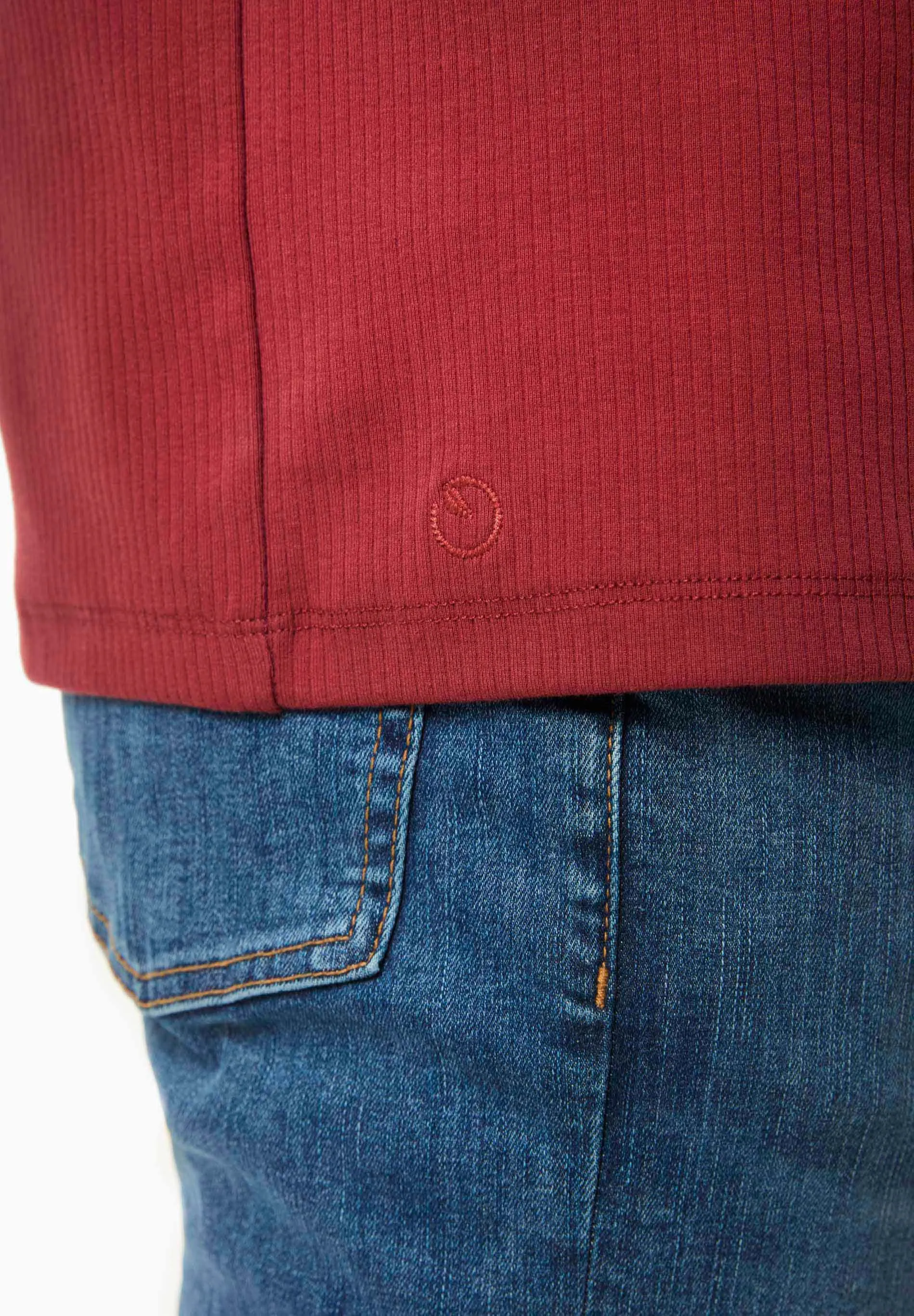 Men's Long-Sleeved Ribbed O-Neck Shirt Merlot sold by Ivalo.com product image thumbnail 5