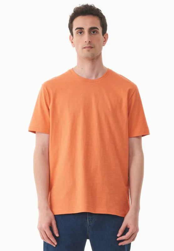 Men's Basic Round Neck T-Shirt Dusty Orange sold by Ivalo.com