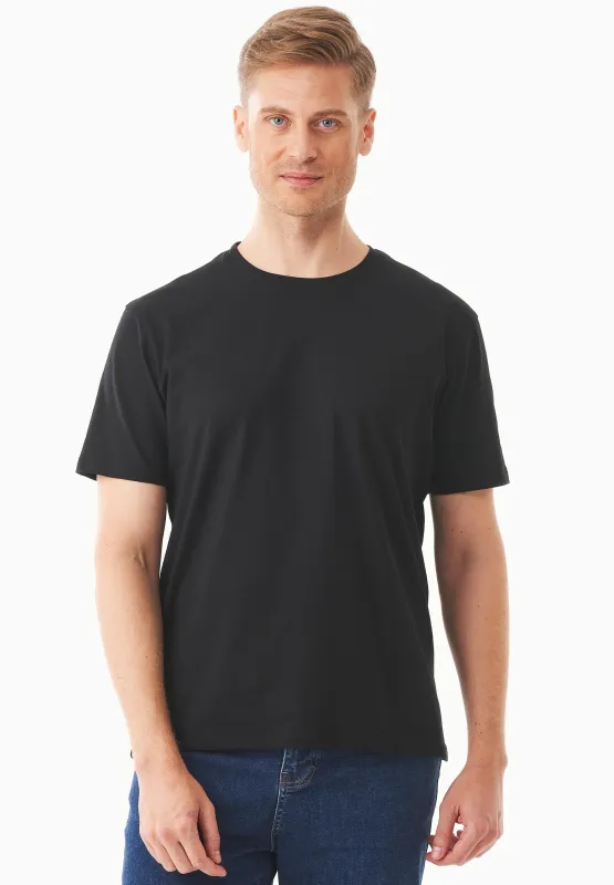 Men's Basic Round Neck T-Shirt Black sold by Ivalo.com