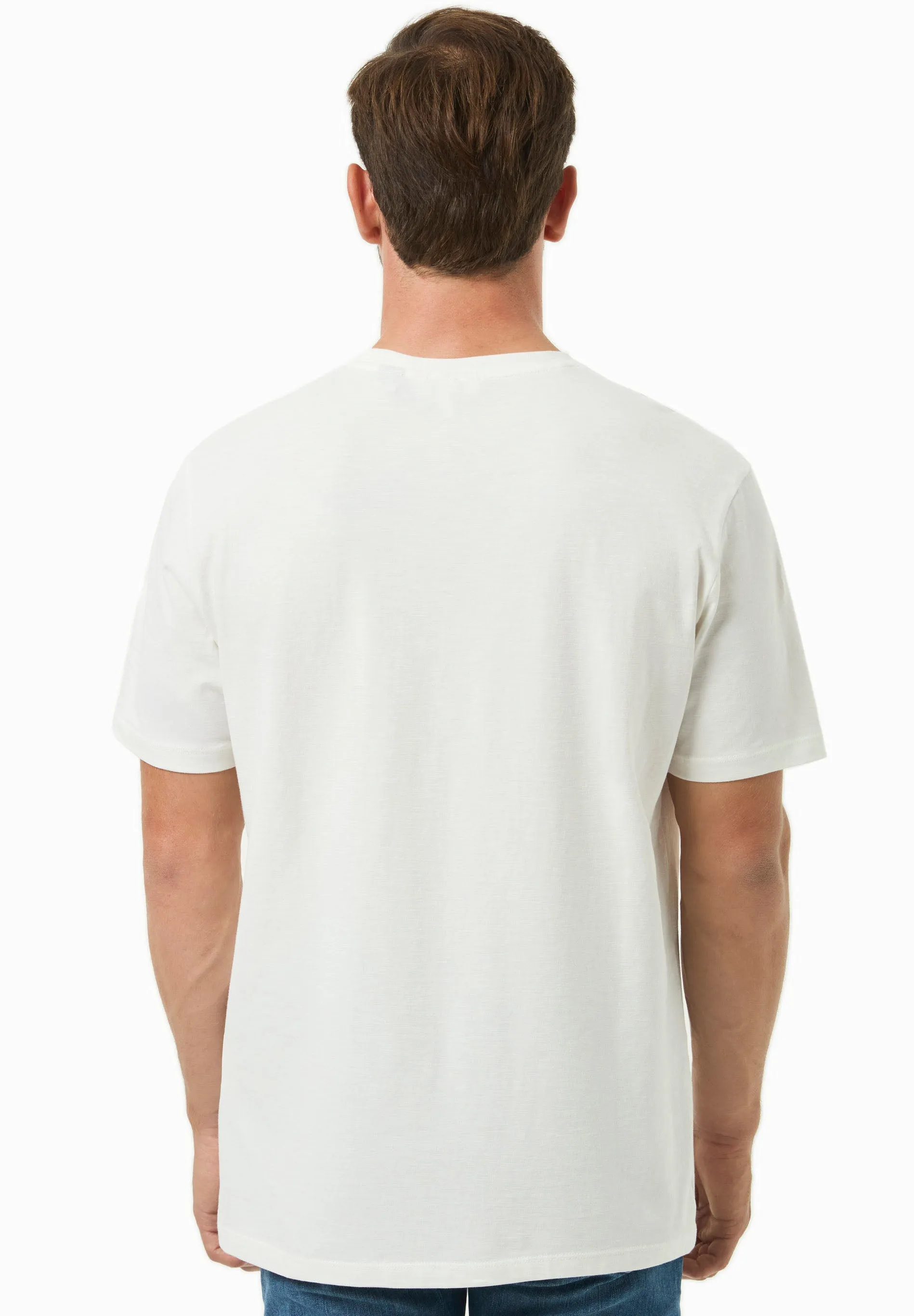Men's Basic Round Neck T-Shirt Off White sold by Ivalo.com product image thumbnail 2
