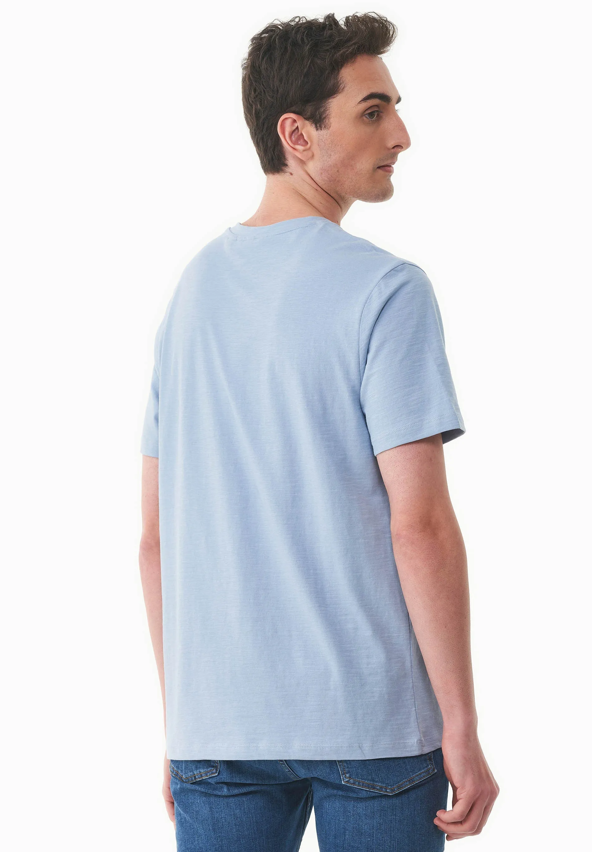 Men's Basic V-Neck T-Shirt Ice Blue sold by Ivalo.com product image thumbnail 2