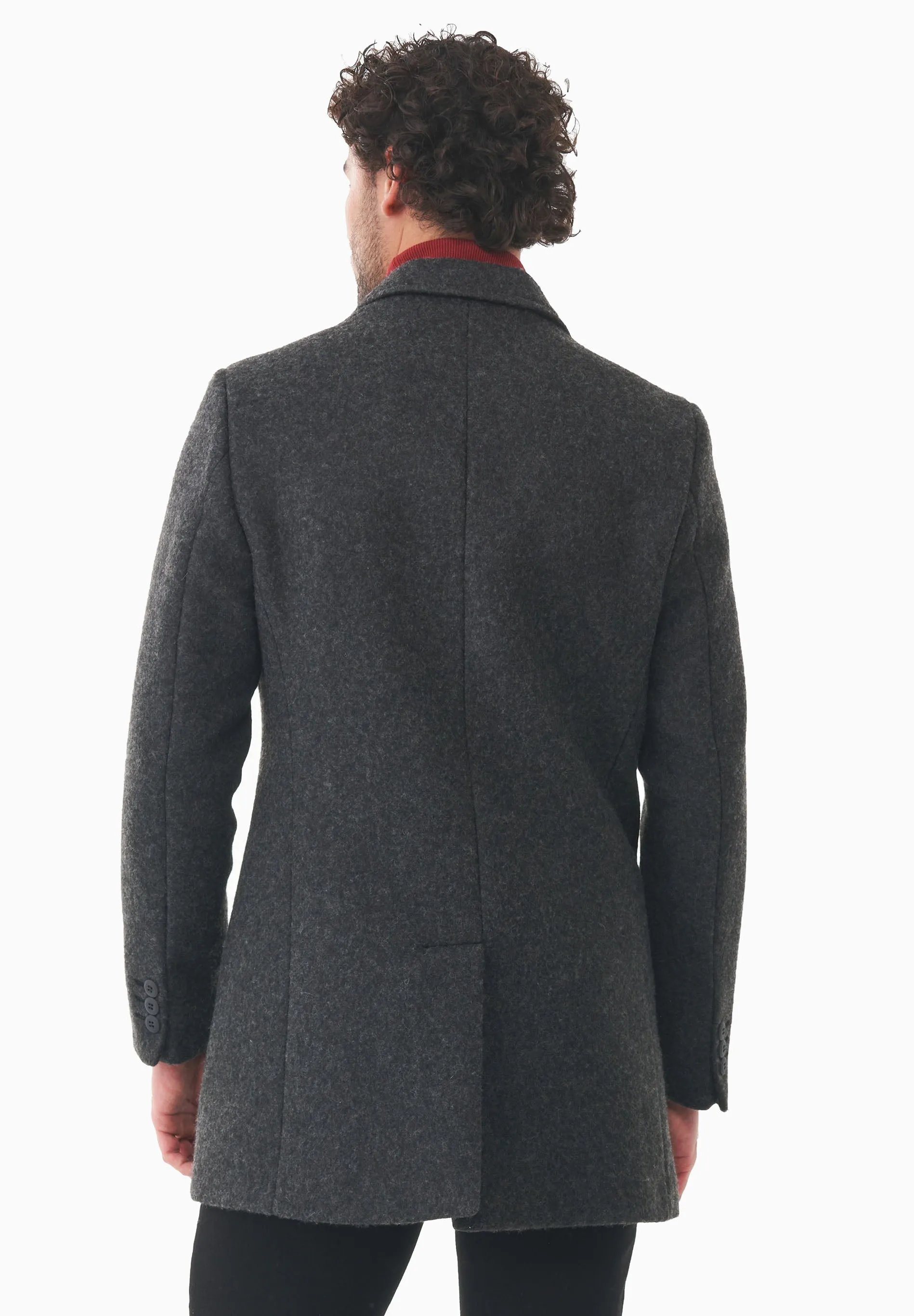 Men's Wool Blend Coat Asphalt sold by Ivalo.com product image thumbnail 2