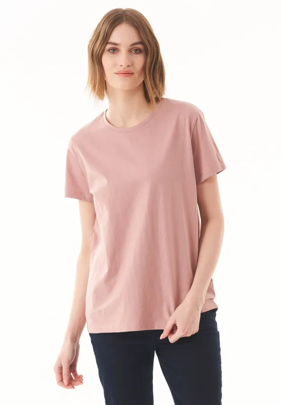 Women's Basic Round Neck T-Shirt Misty Rose sold by Ivalo.com